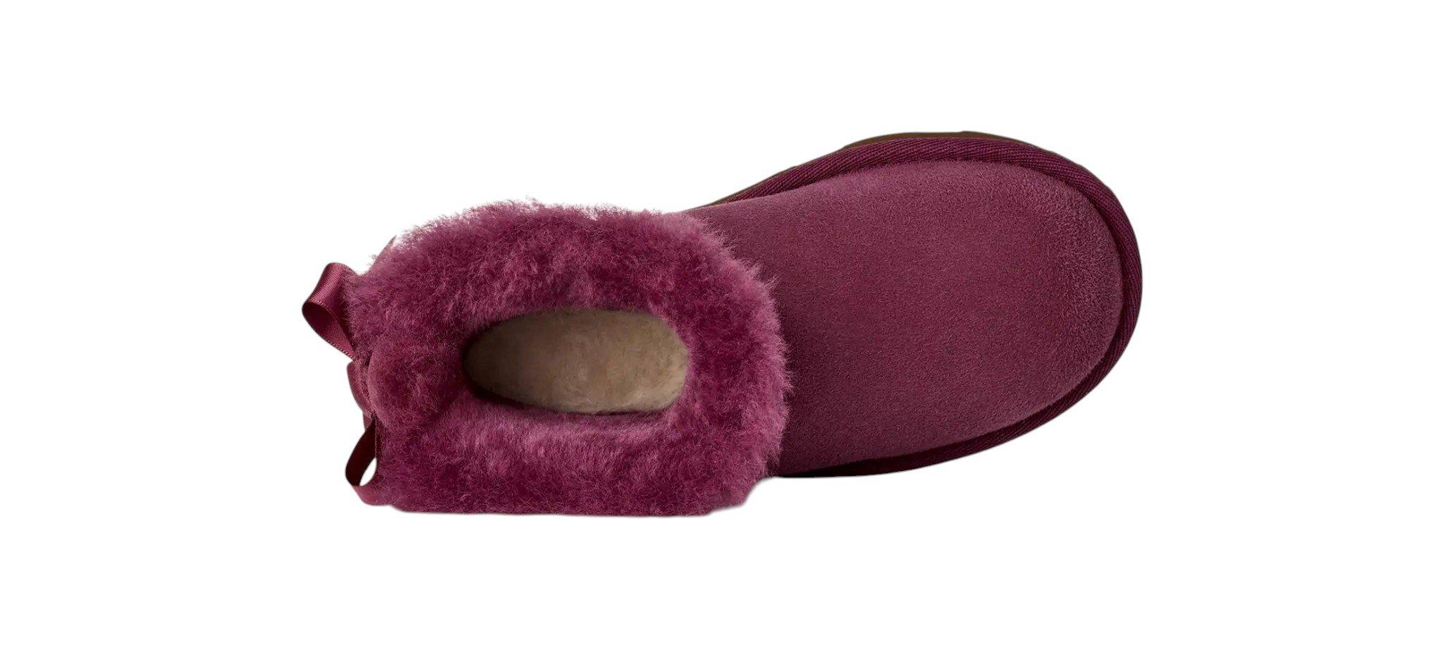 UGG Ultra Mini Bailey Bow "Dark Winterberry" Grade School Girls' Boot - PURPLE