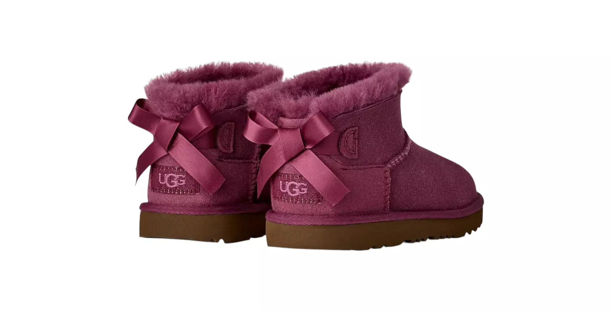 UGG Ultra Mini Bailey Bow "Dark Winterberry" Grade School Girls' Boot - PURPLE
