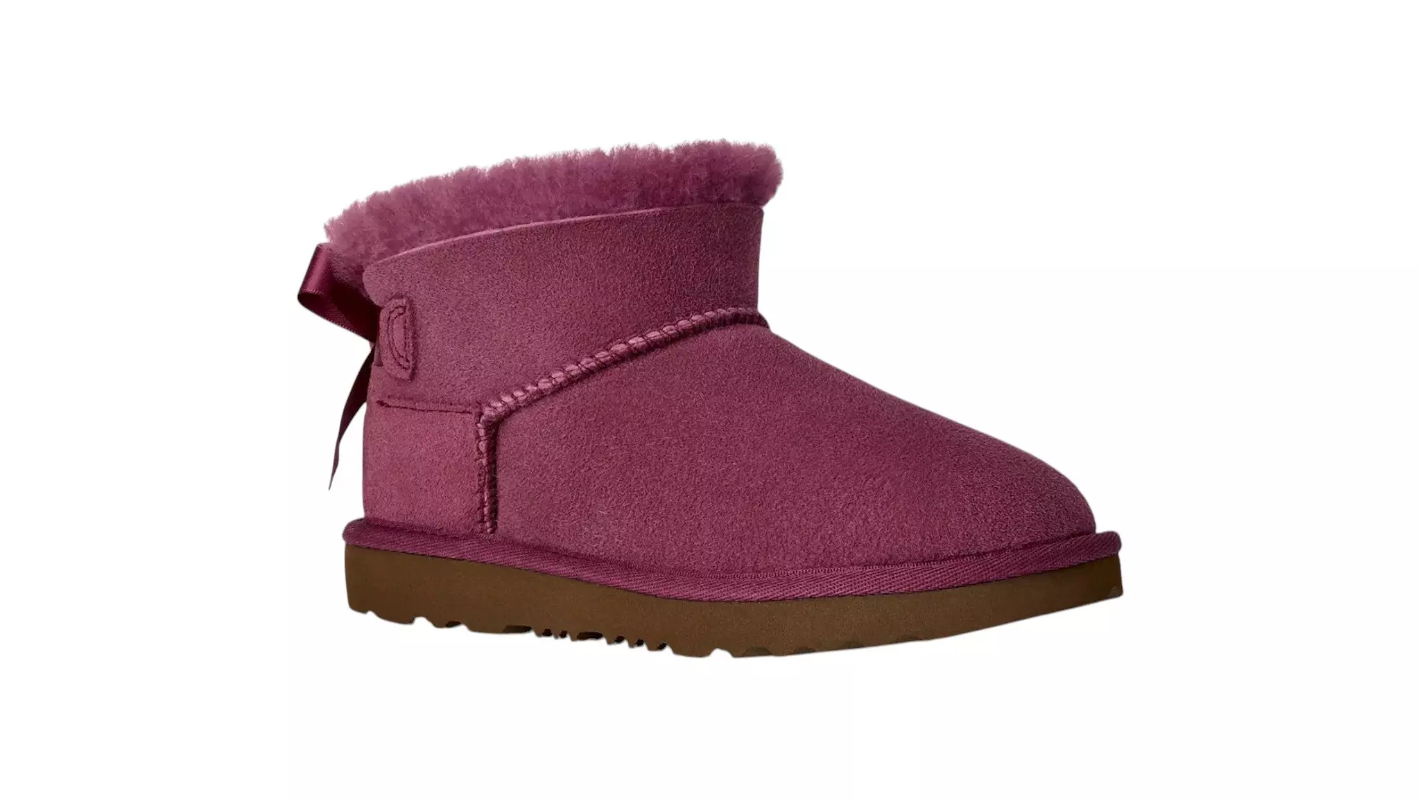 UGG Ultra Mini Bailey Bow "Dark Winterberry" Grade School Girls' Boot - PURPLE