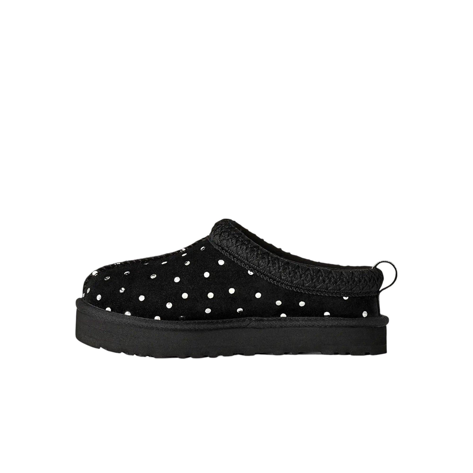 UGG Tazz Shiny Dots "Black" Grade School Girls' Slipper - BLACK/SILVER