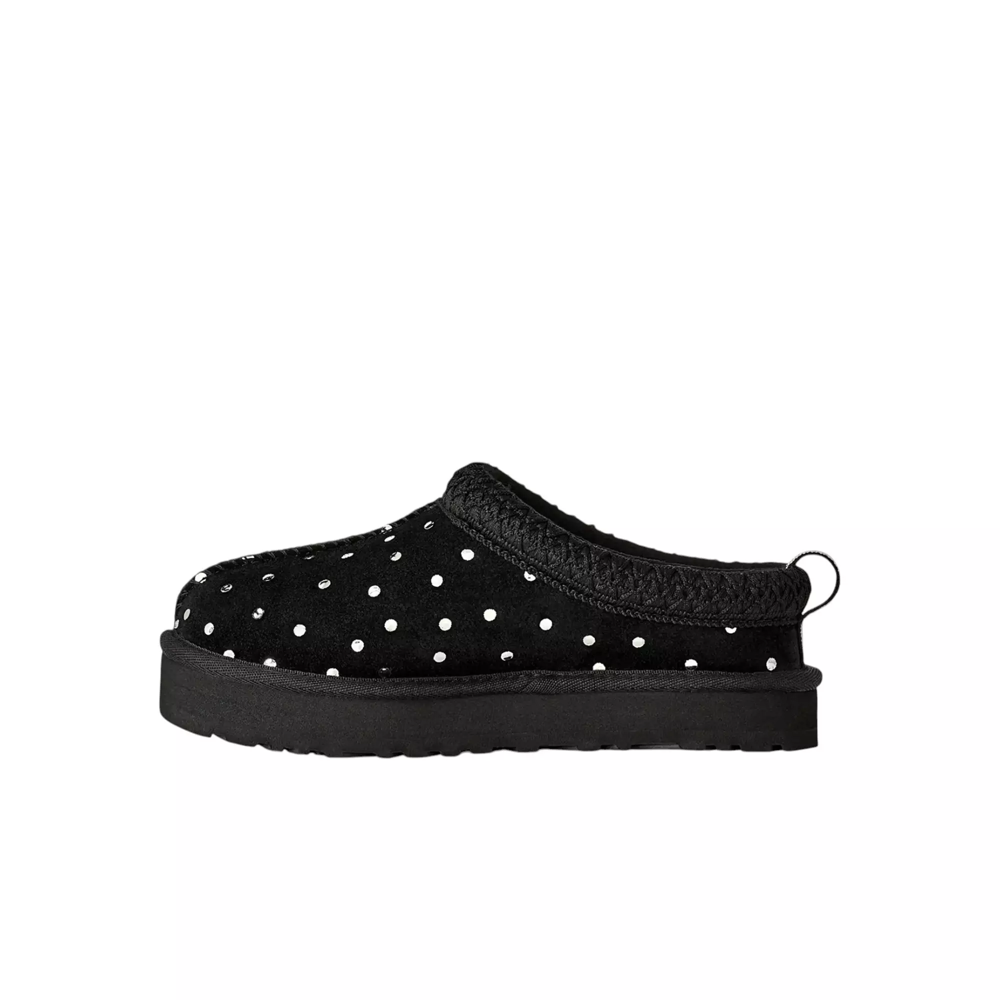 UGG Tazz Shiny Dots "Black" Grade School Girls' Slipper - BLACK/SILVER