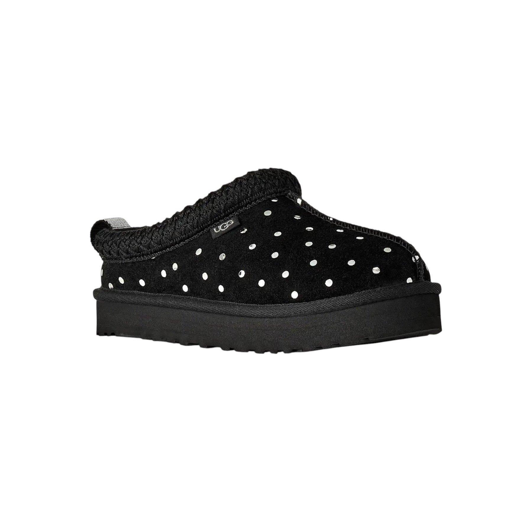 UGG Tazz Shiny Dots "Black" Grade School Girls' Slipper - BLACK/SILVER