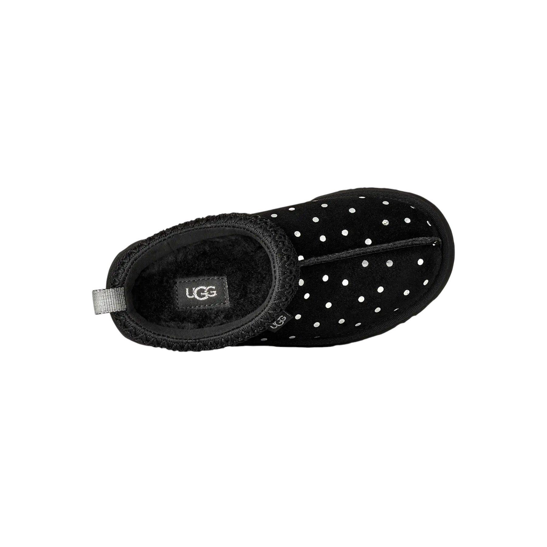 UGG Tazz Shiny Dots "Black" Grade School Girls' Slipper - BLACK/SILVER