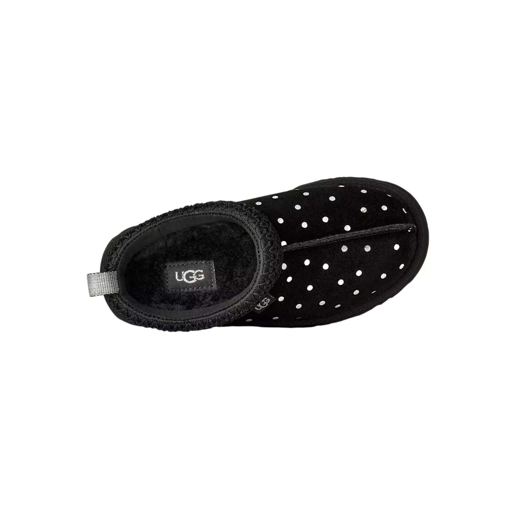 UGG Tazz Shiny Dots "Black" Grade School Girls' Slipper - BLACK/SILVER