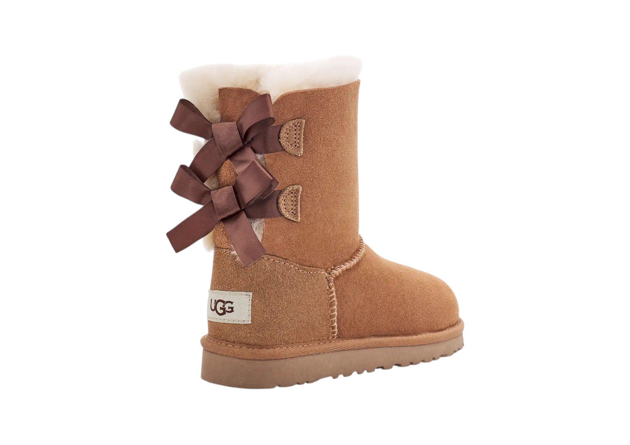 UGG Bailey Bow II "Chestnut" Preschool Girls' Boot - BROWN