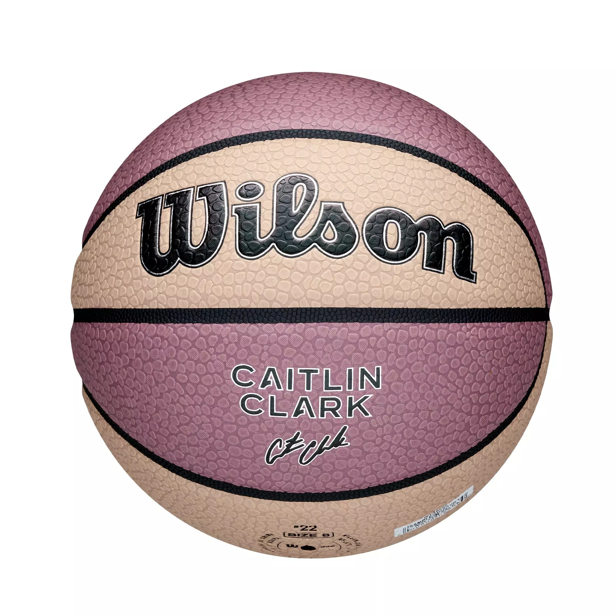 Wilson Caitlin Clark Anchor Basketball - LILAC/GREY