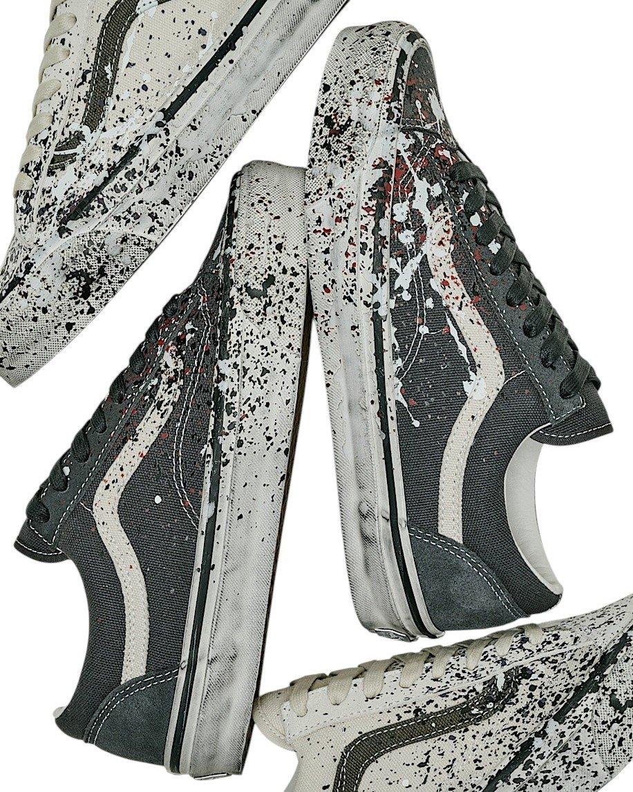 Vans Premium Old Skool LX Paint Splatter "Charcoal Grey" Unisex Shoe - GREY