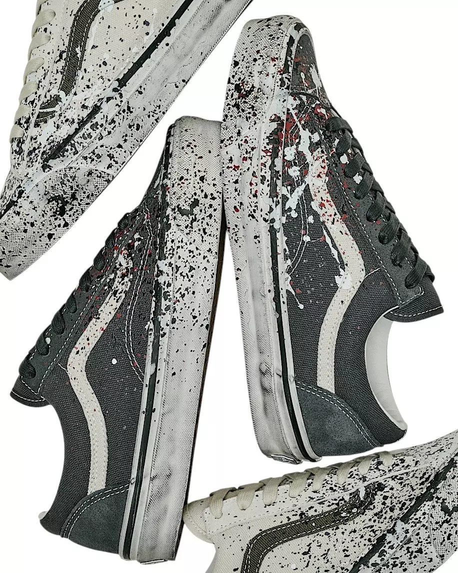 Vans Premium Old Skool LX Paint Splatter "Charcoal Grey" Unisex Shoe - GREY