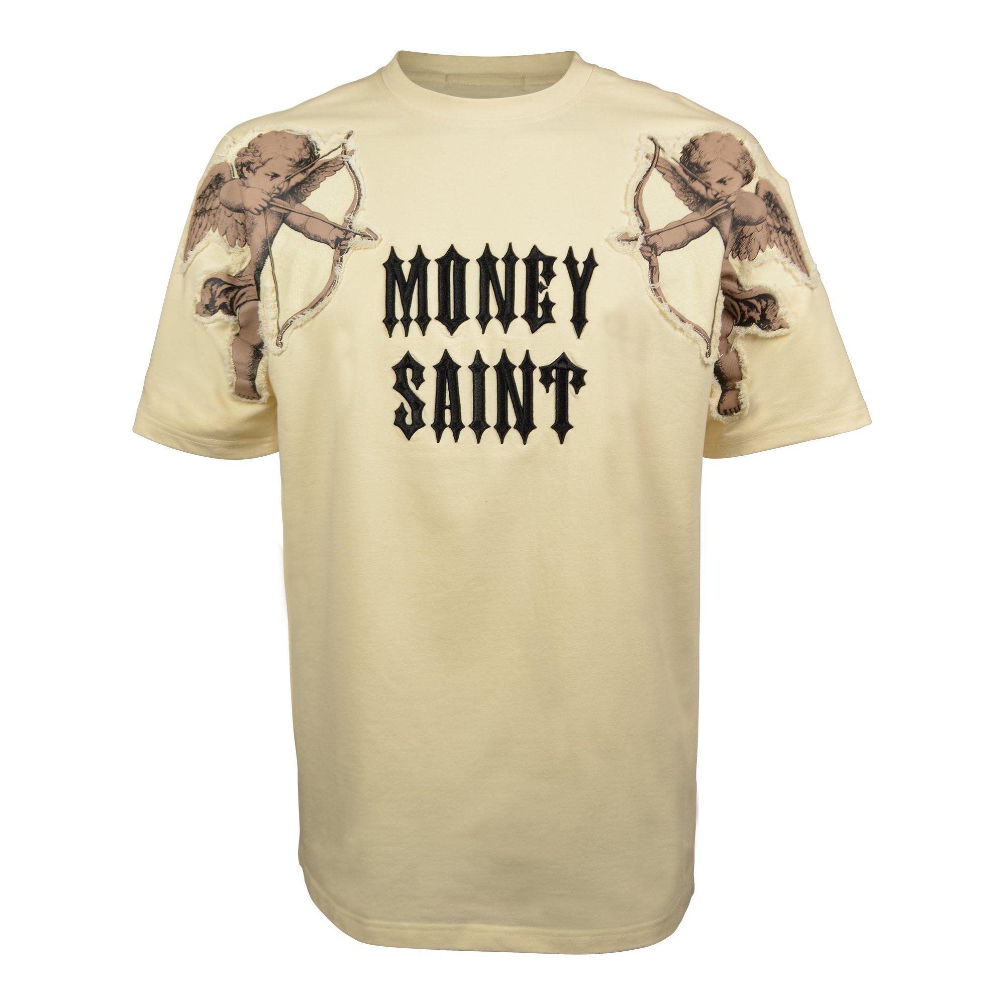 Streetz Iz Watchin Men's Money Saint Tee - CREAM Thumbnail View 1