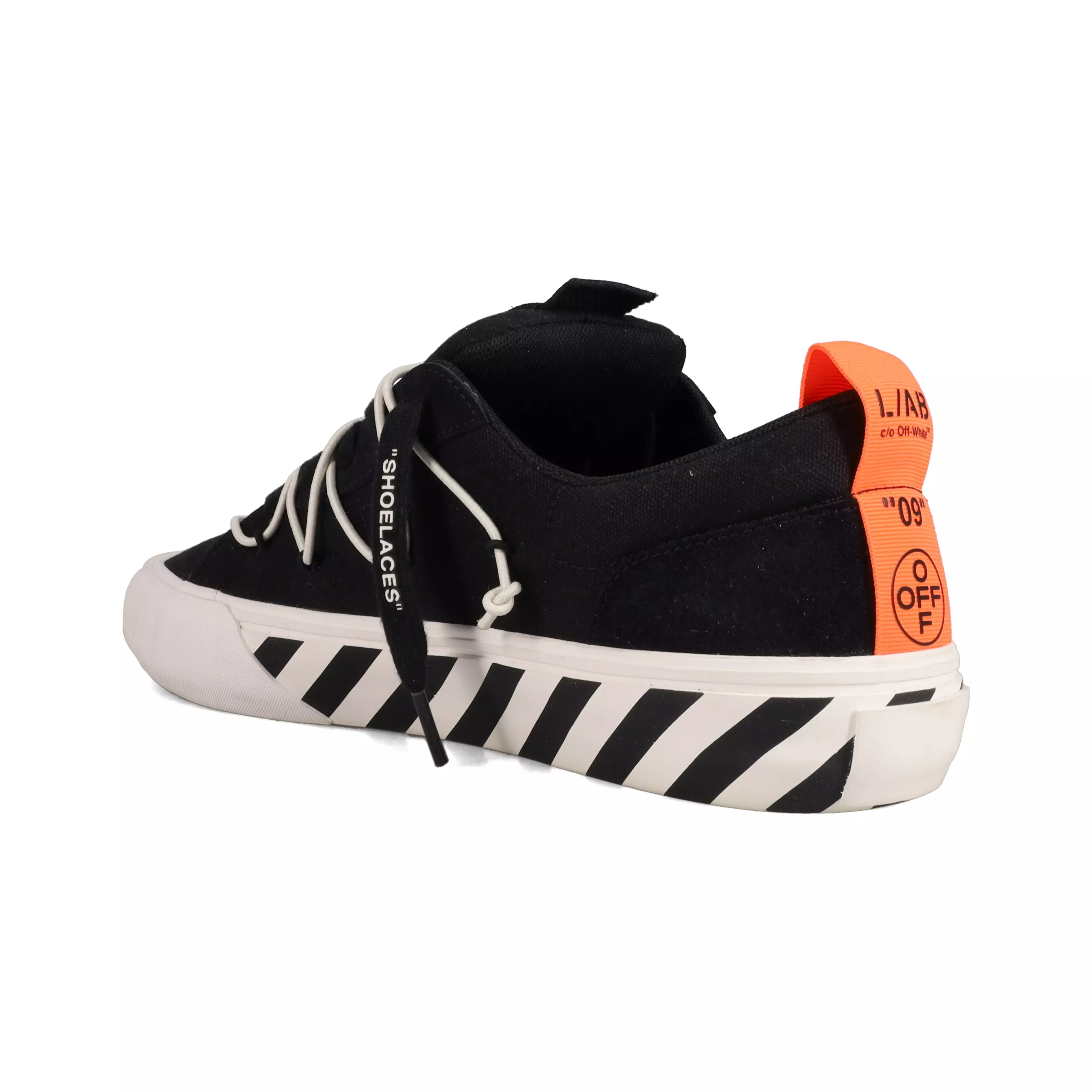 L/AB c/o Off-White Tape Vulcanized "Black/White" Men's Shoe - BLACK