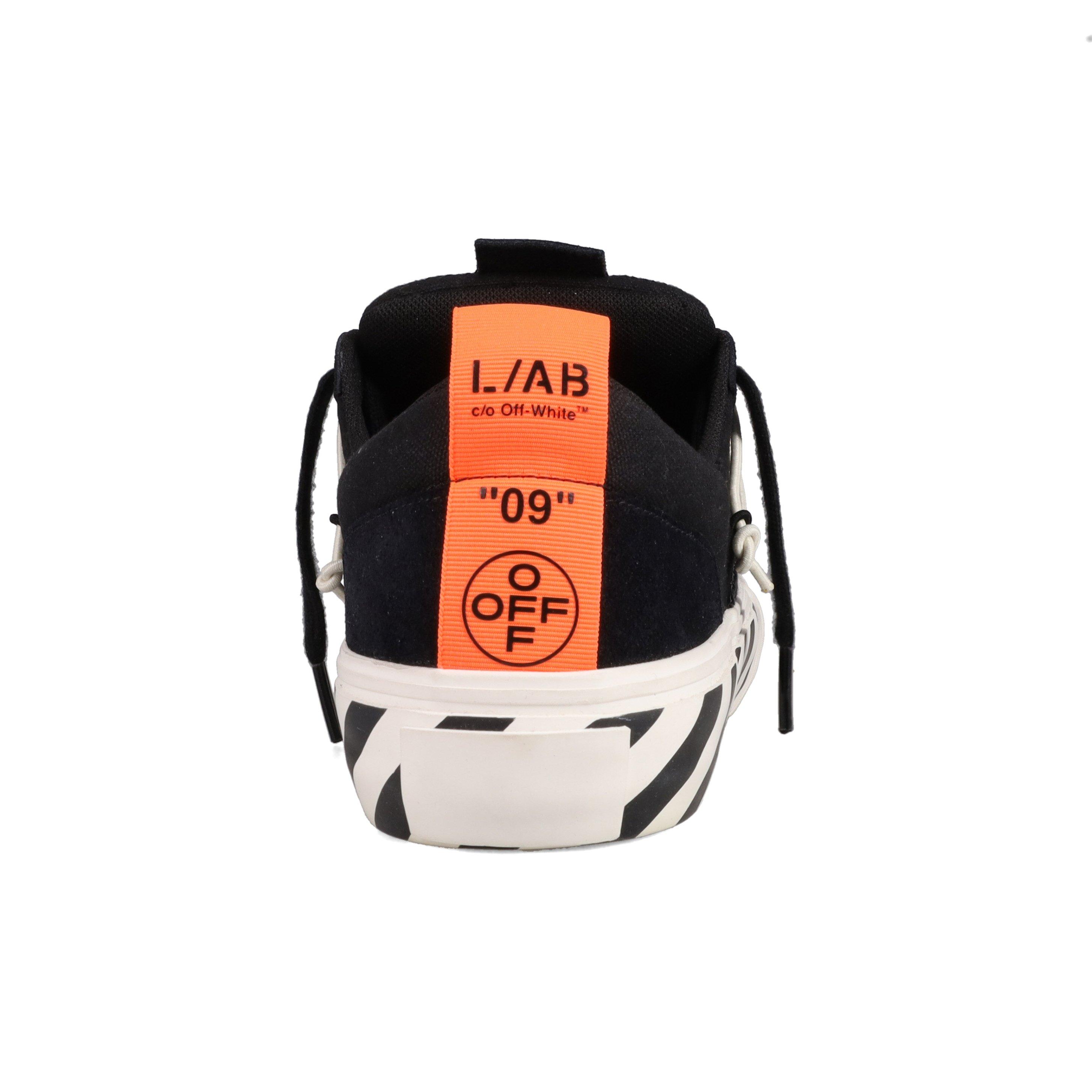 L/AB c/o Off-White Tape Vulcanized "Black/White" Men's Shoe - BLACK