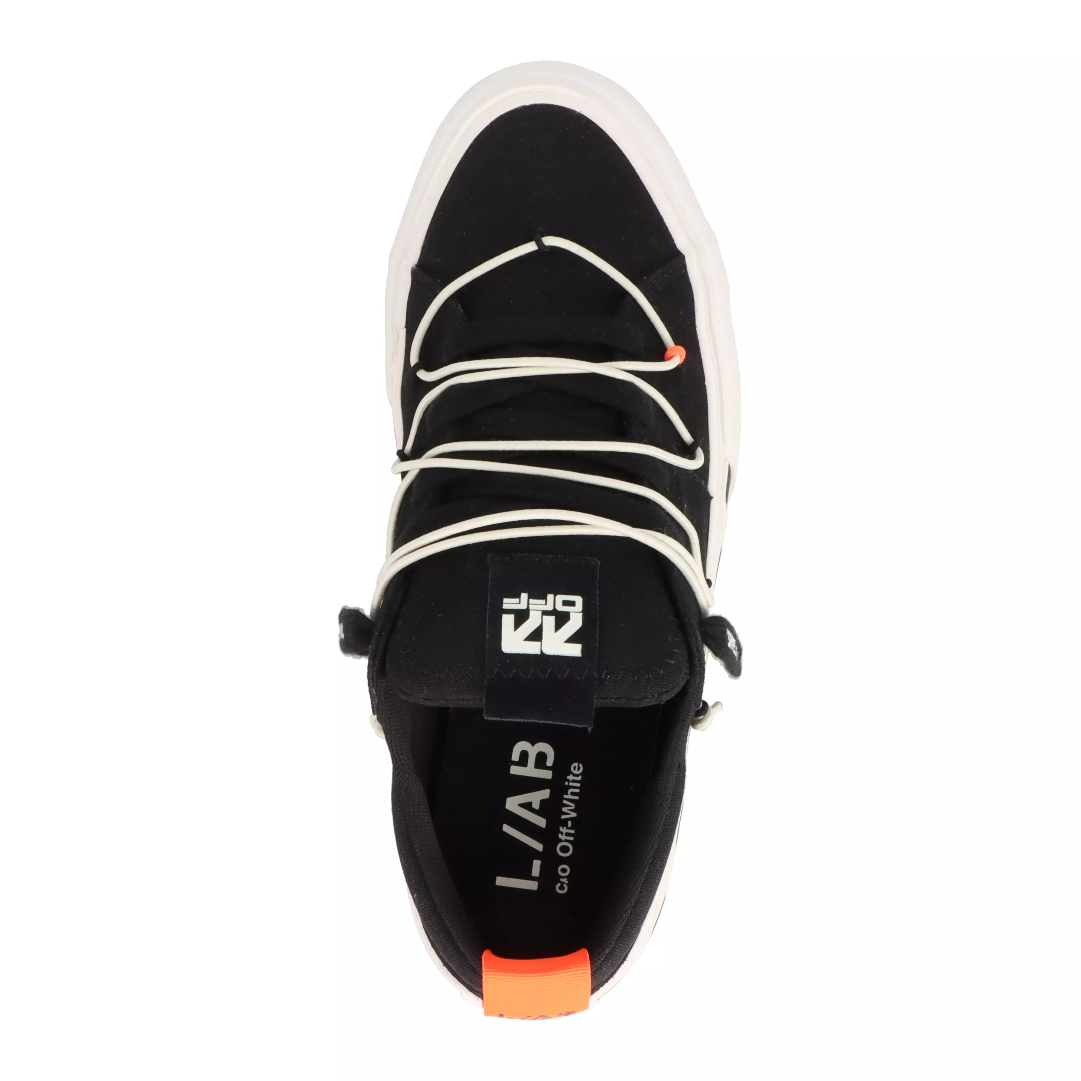 L/AB c/o Off-White Tape Vulcanized "Black/White" Men's Shoe - BLACK