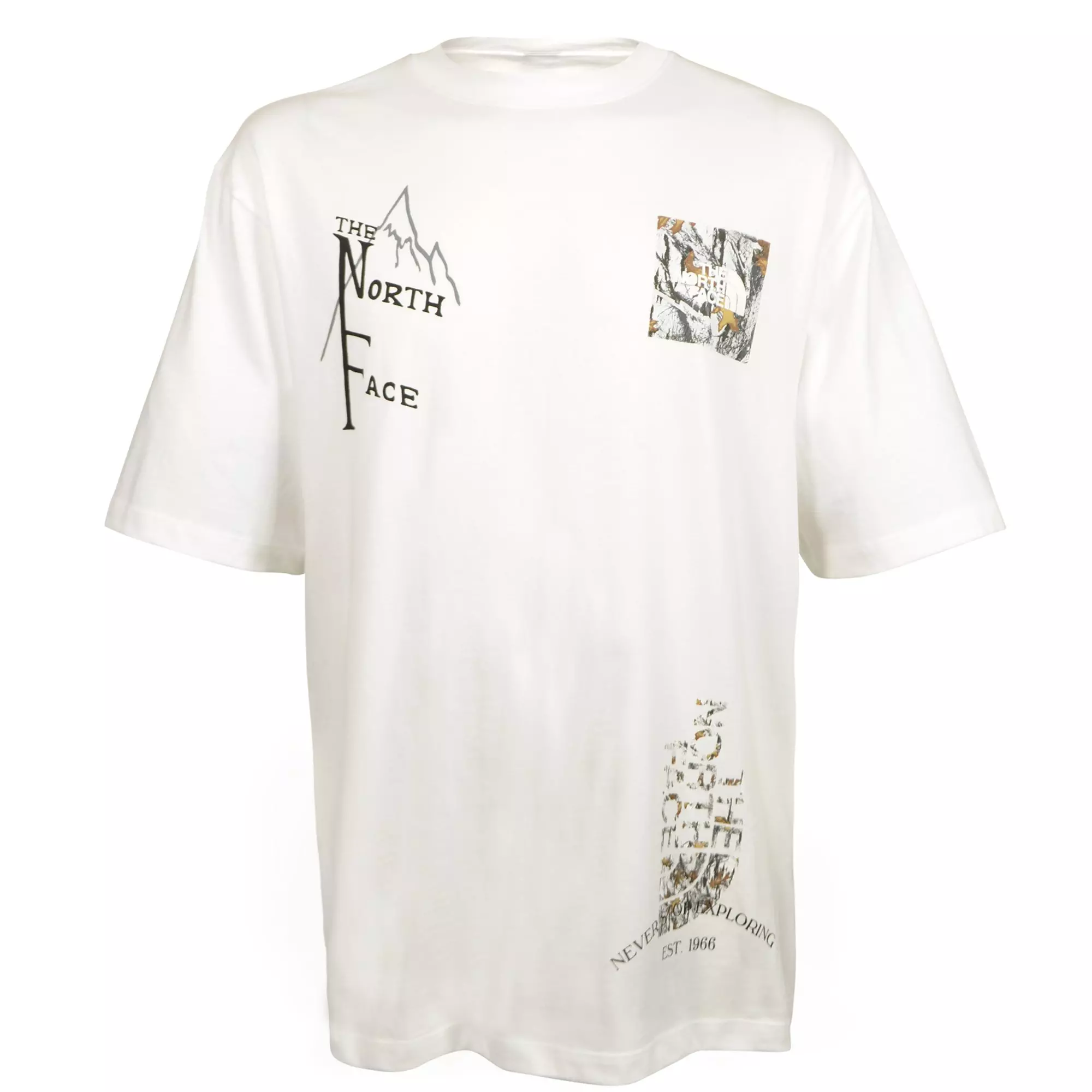 MULTI PLACEMENT OVERSIZED SS TEE-WHITE - WHITE