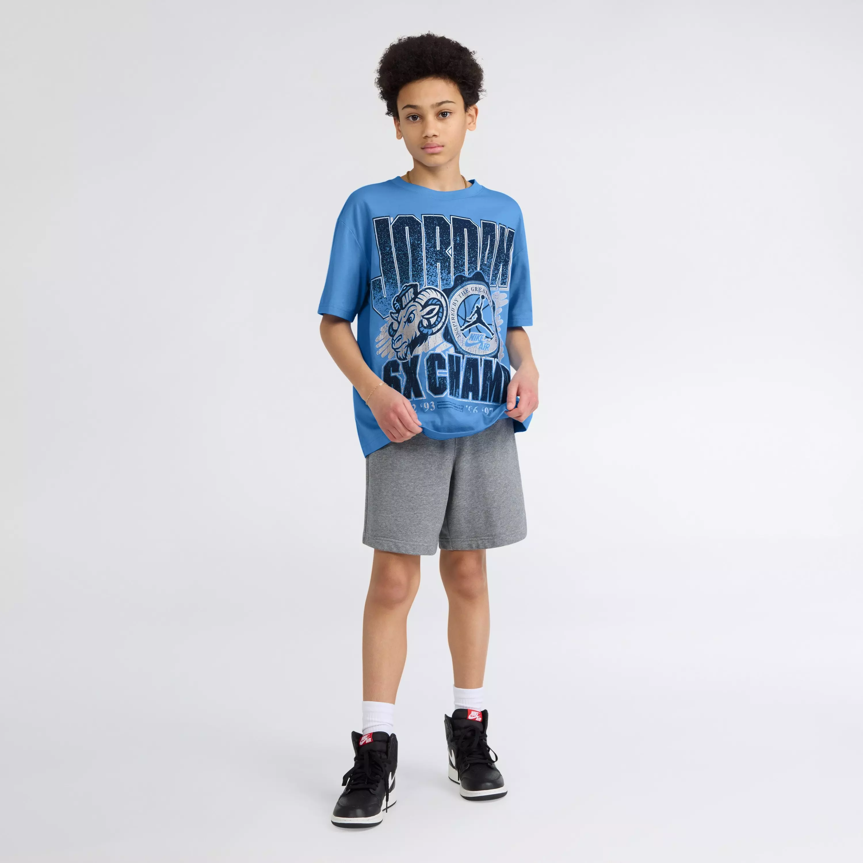 Jordan Big Boys' 6X Champ Tee - Blue - CAROLINA BLUE