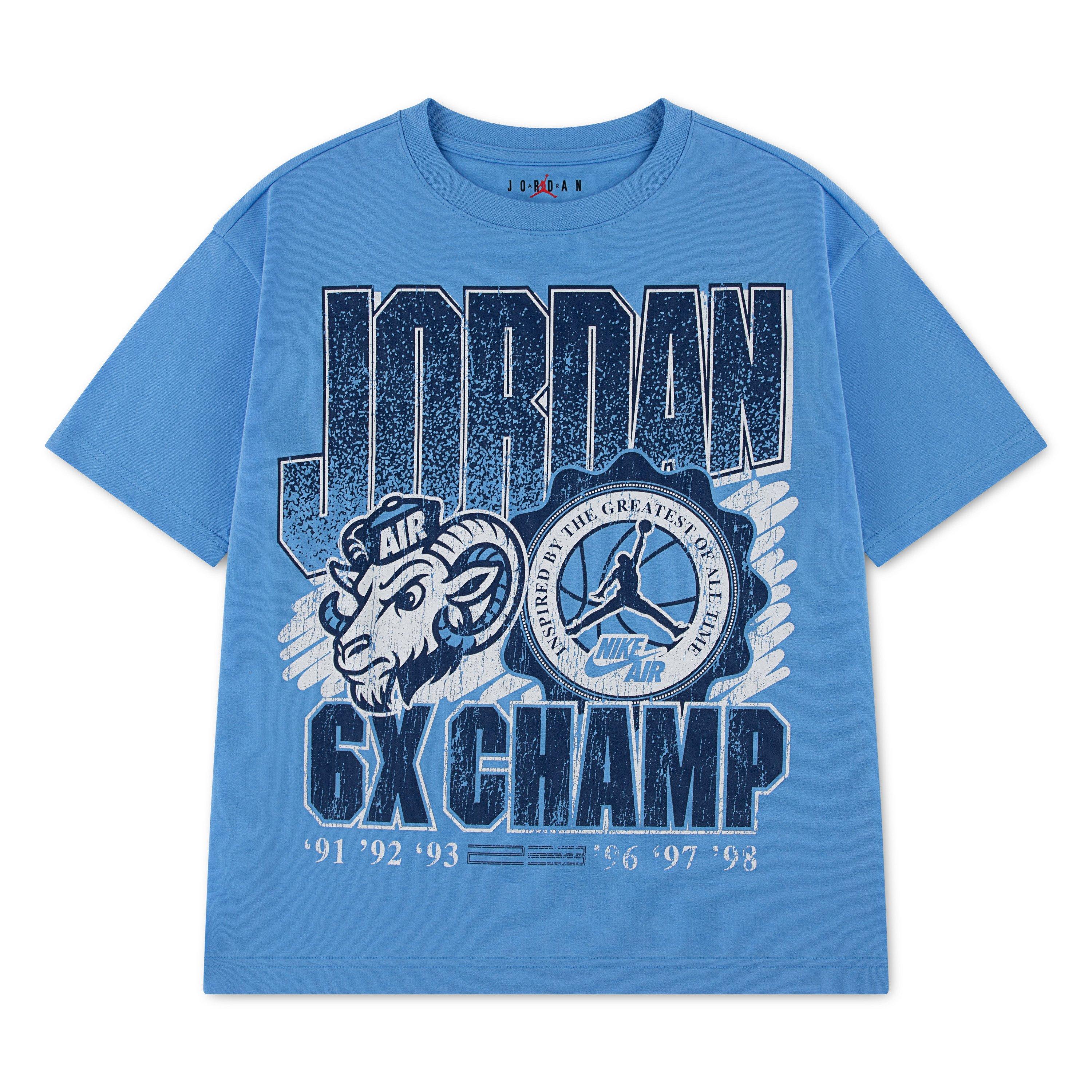 Jordan 6X Champ Big Boys' Blue Tee