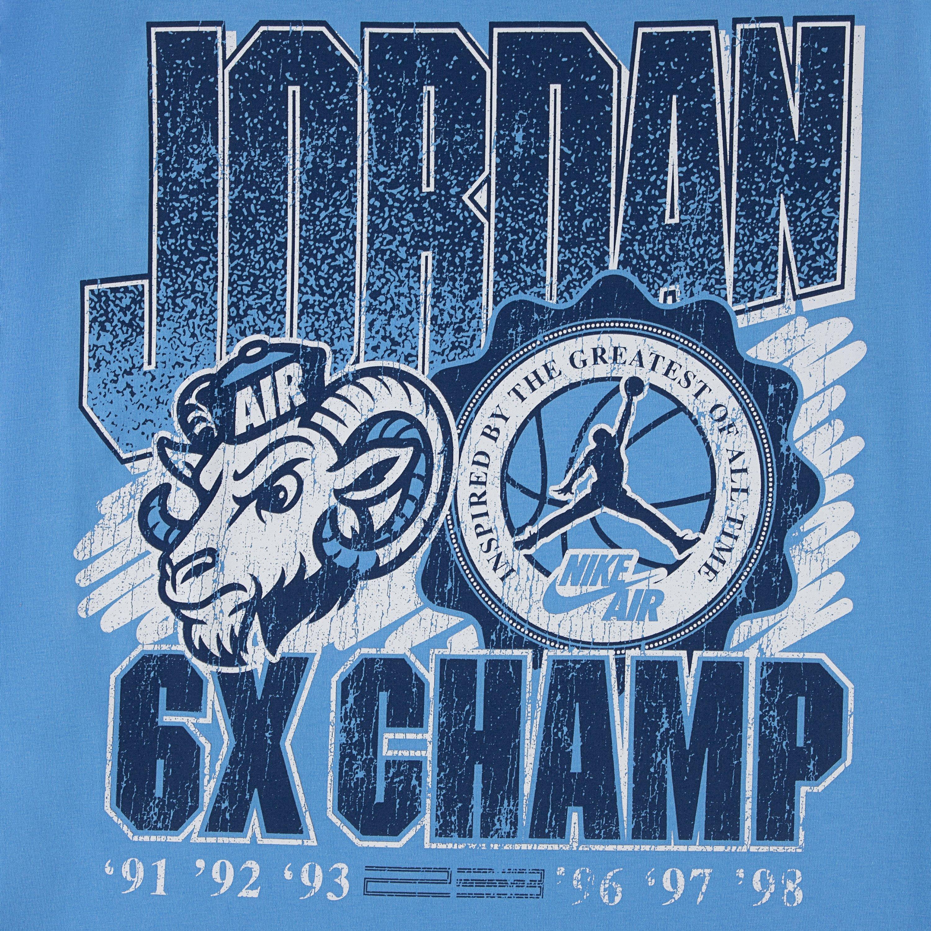 Jordan 6X Champ Big Boys' Blue Tee