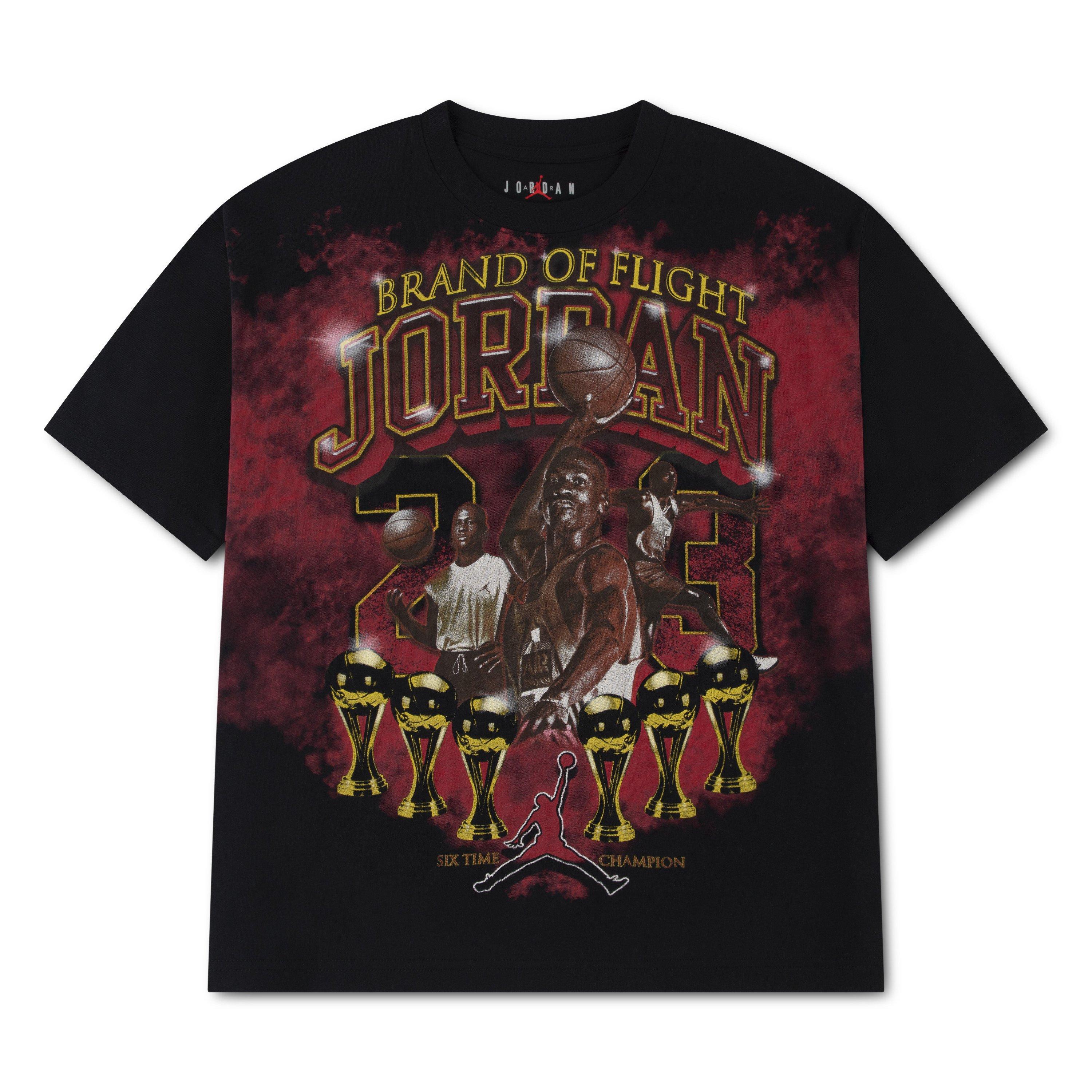 Jordan Big Boys' Brand Of Flight Tee - BLACK/RED Thumbnail View 1