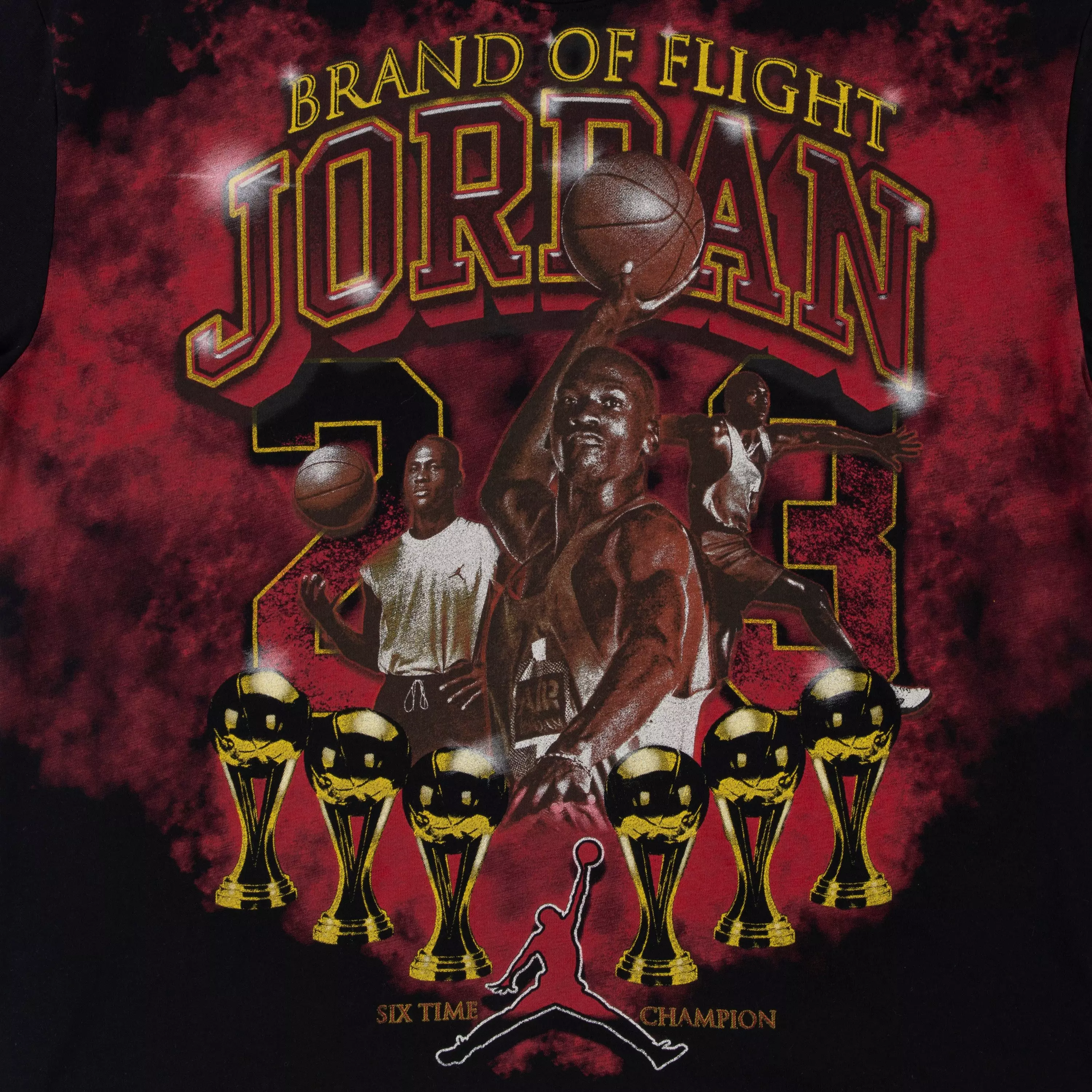 Jordan Big Boys' Brand Of Flight Tee - BLACK/RED