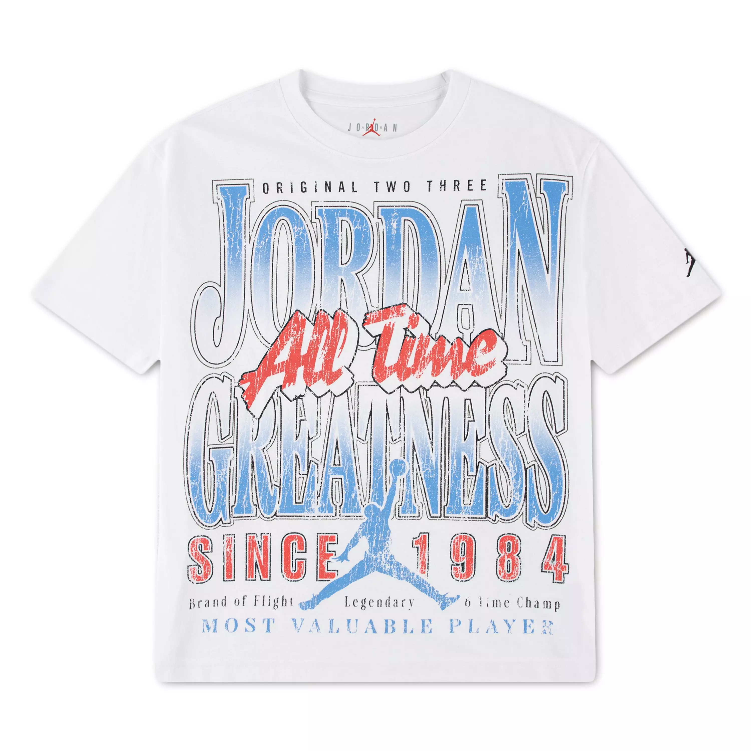 Jordan Big Boys' All Time Greatness Tee - WHITE