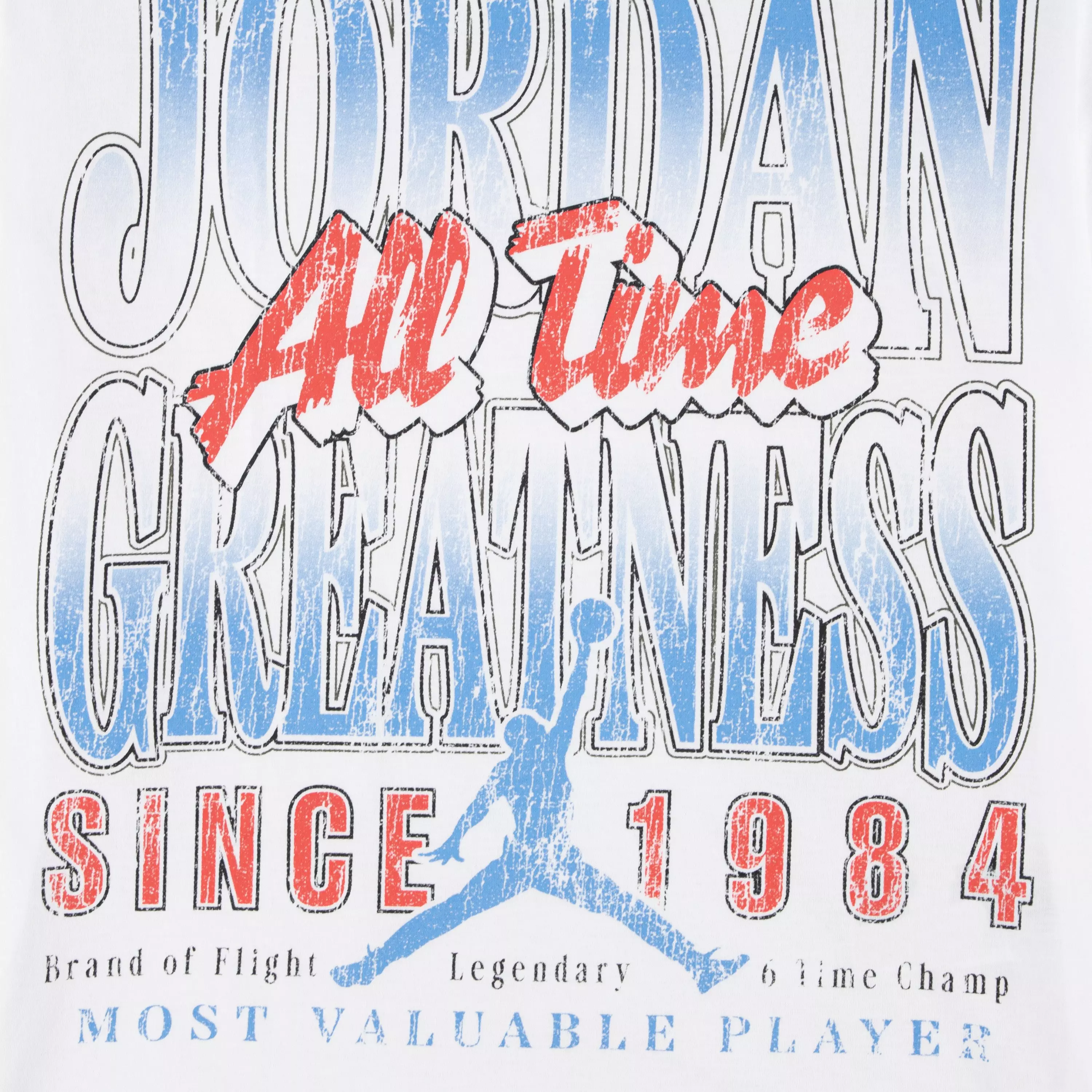 Jordan Big Boys' All Time Greatness Tee - WHITE