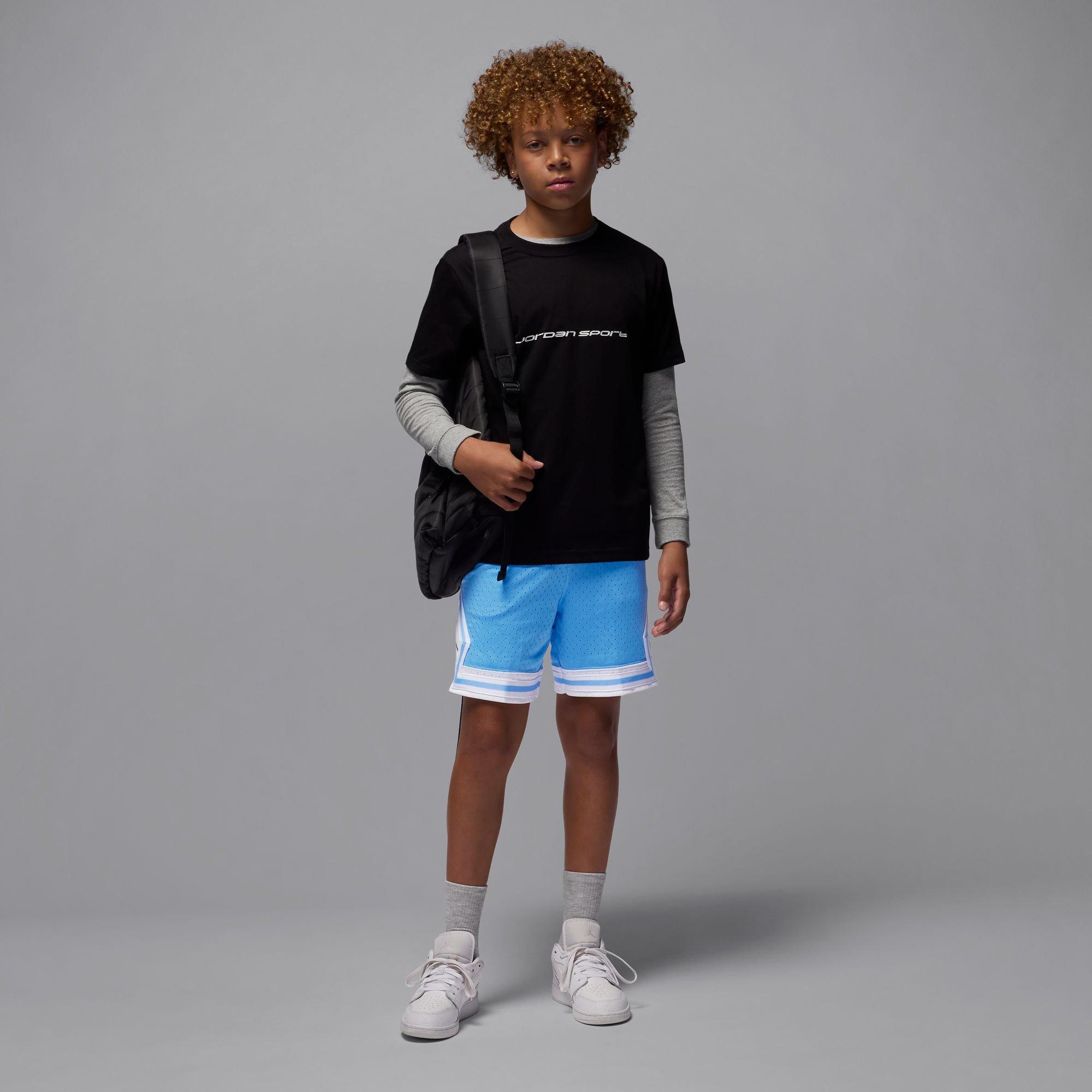 Jordan Big Boys' Legend Blue Diamond Shorts - CAROLINA BLUE Thumbnail View 3