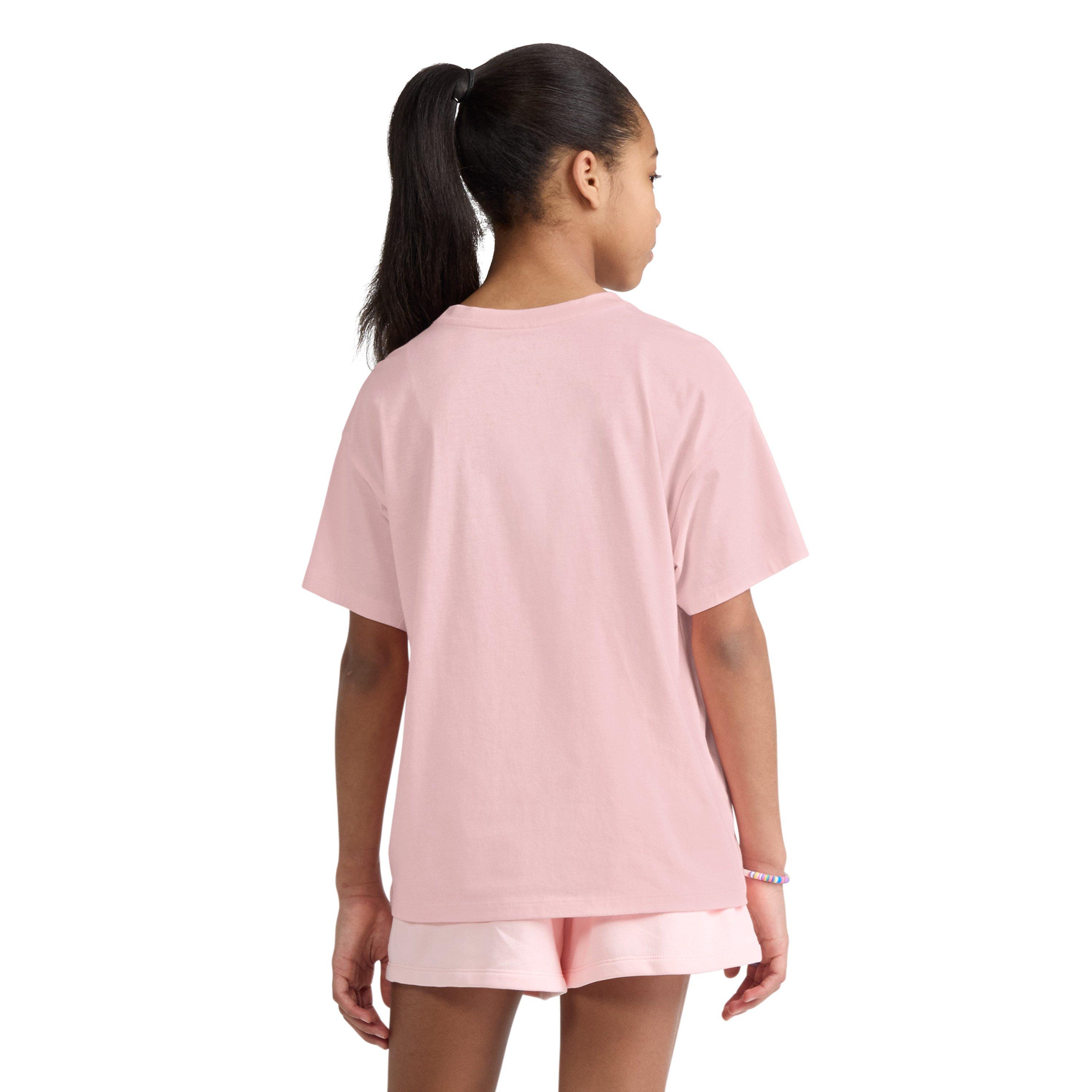 Jordan Big Girls' Pink Floral Flight Tee - PINK Thumbnail View 2