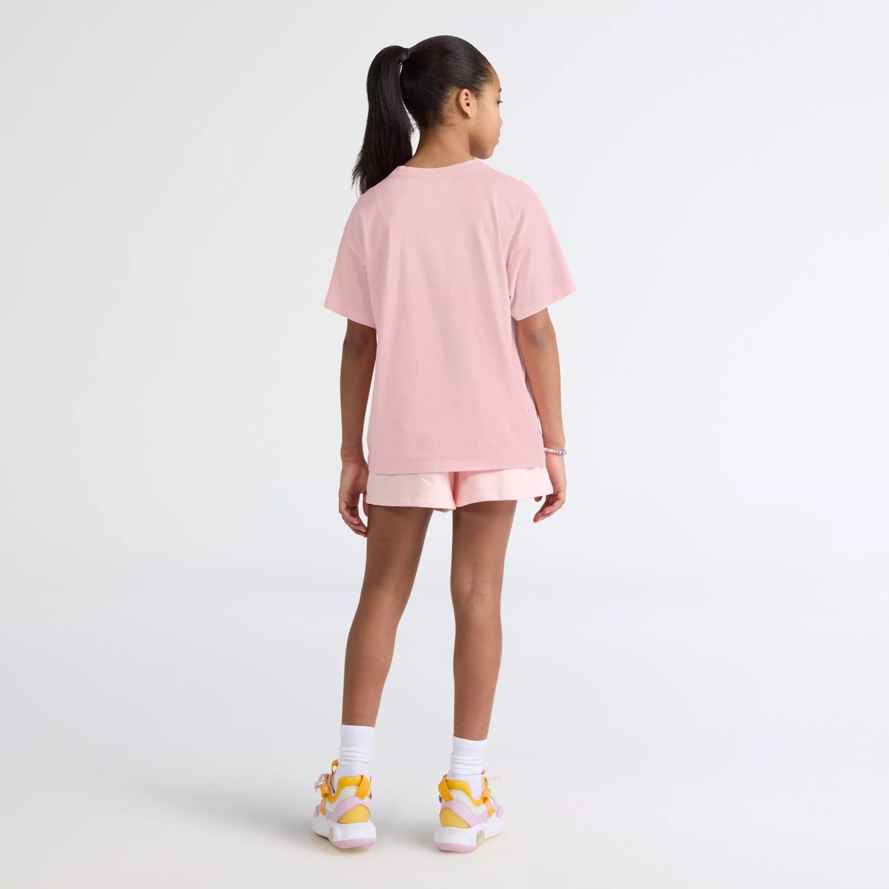 Jordan Big Girls' Pink Floral Flight Tee - PINK