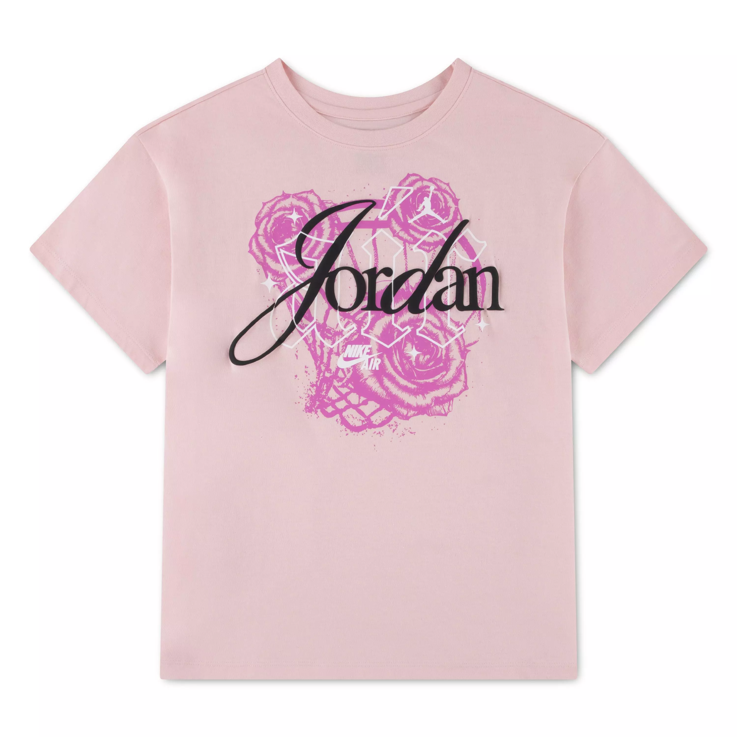 Jordan Big Girls' Pink Floral Flight Tee - PINK