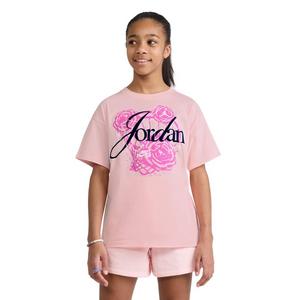 Jordan Big Girls' Pink Floral Flight Tee