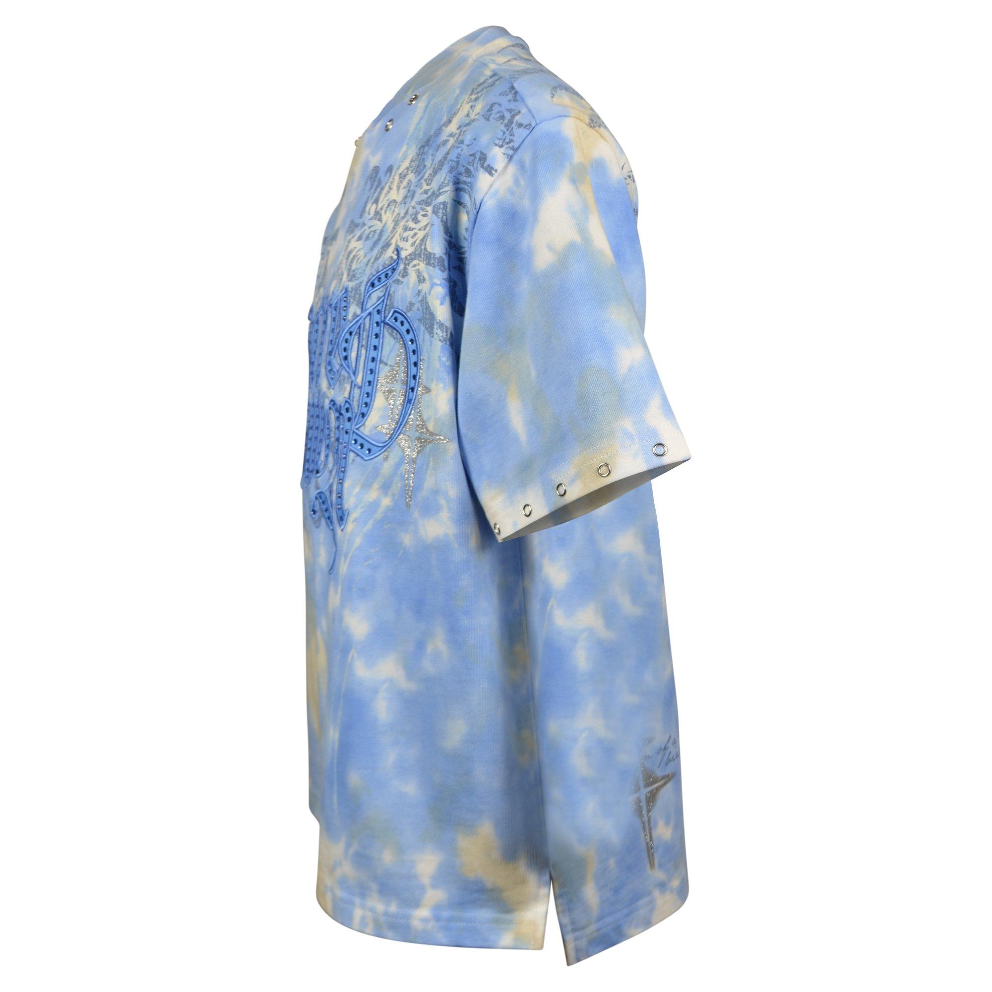 Smoke Rise Big Boys' Sacred Dawn Tee - Blue Wash - BLUE