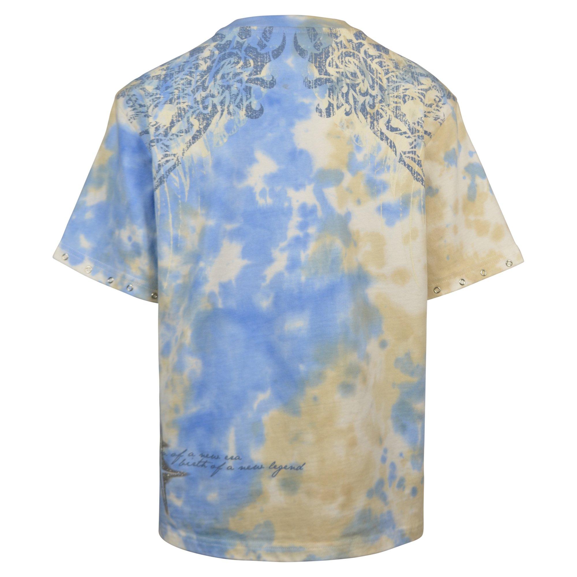 Smoke Rise Big Boys' Sacred Dawn Tee - Blue Wash - BLUE