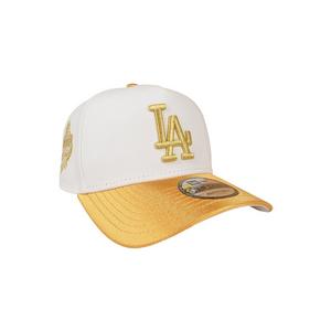 New Era Los Angeles Dodgers 9FORTY A-Frame Met Gold Snapback Hat - White/Gold