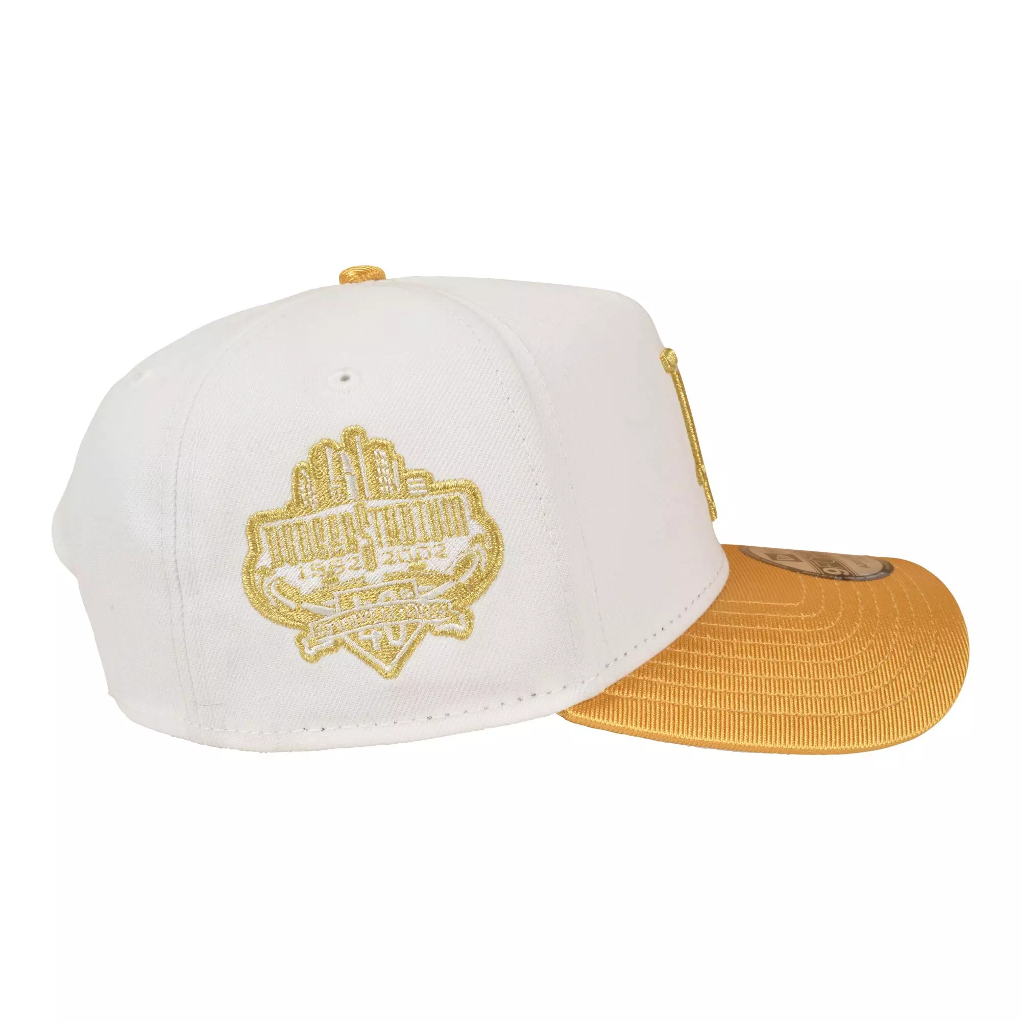 New Era Los Angeles Dodgers 9FORTY A-Frame Met Gold Snapback Hat - White/Gold - WHITE/GOLD