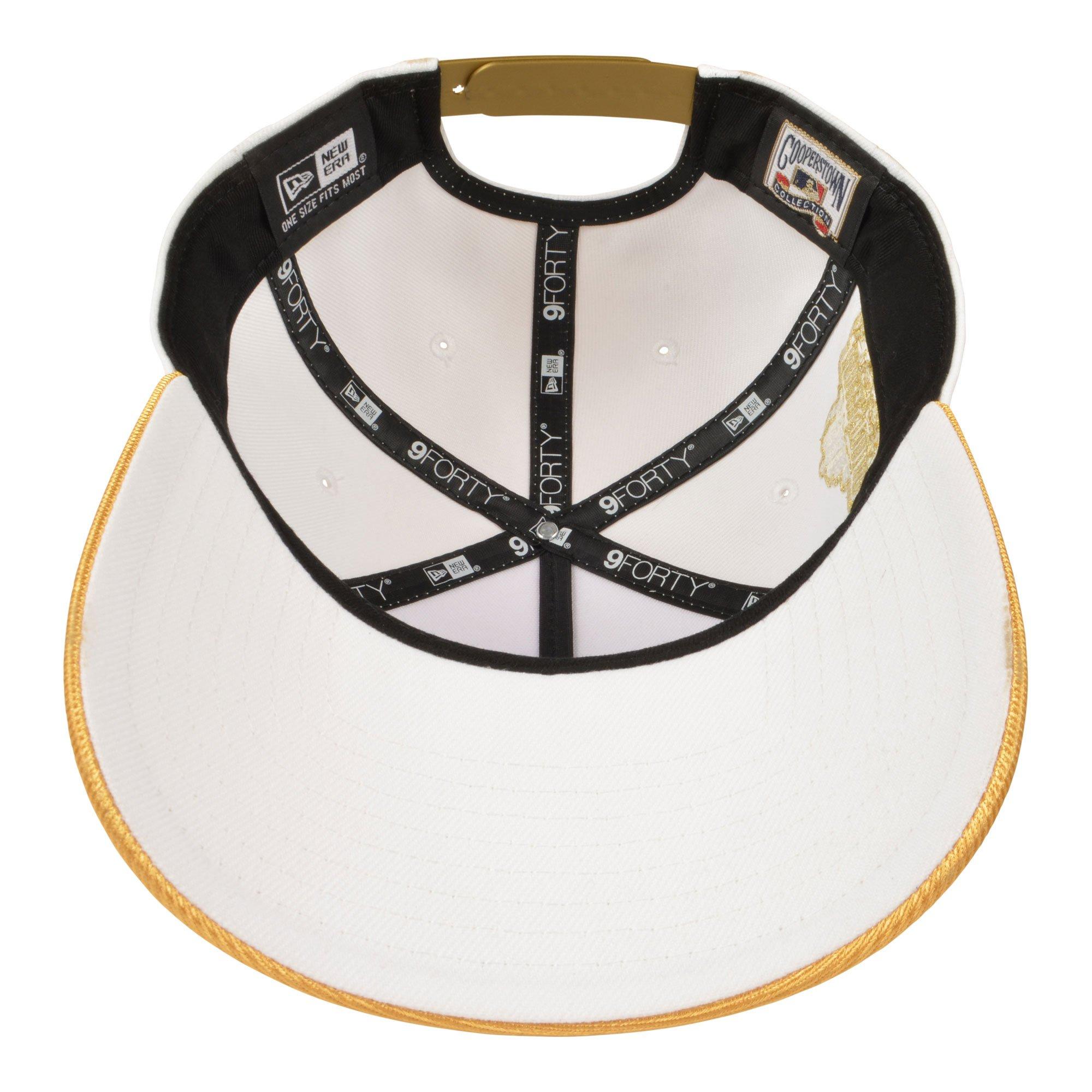 New Era Los Angeles Dodgers 9FORTY A-Frame Met Gold Snapback Hat - White/Gold - WHITE/GOLD Thumbnail View 5