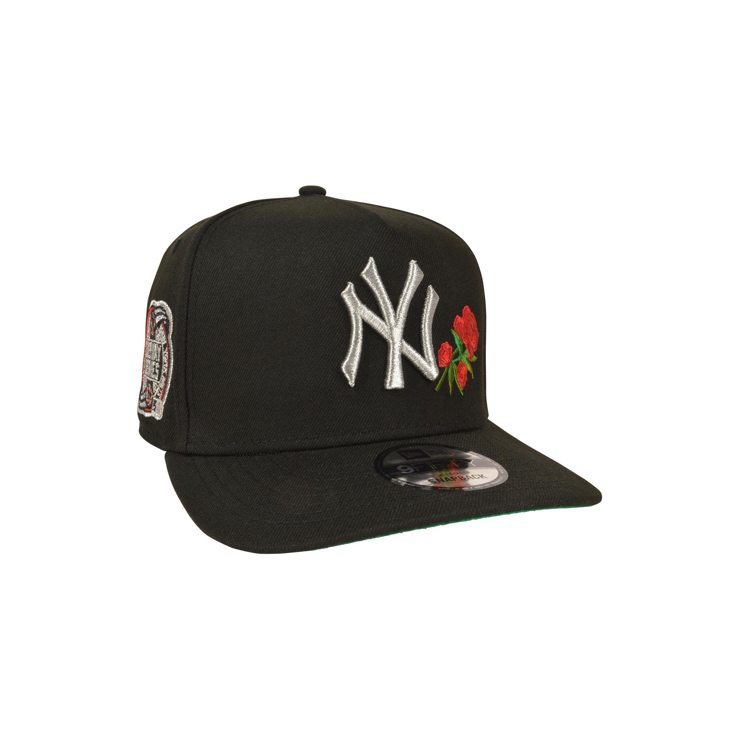 New Era New York Yankees 9FIFTY A-Frame Roses Snapback Hat - Black/Silver - BLACK/SILVER Thumbnail View 2