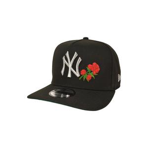 New Era New York Yankees 9FIFTY A-Frame Roses Snapback Hat - Black/Silver