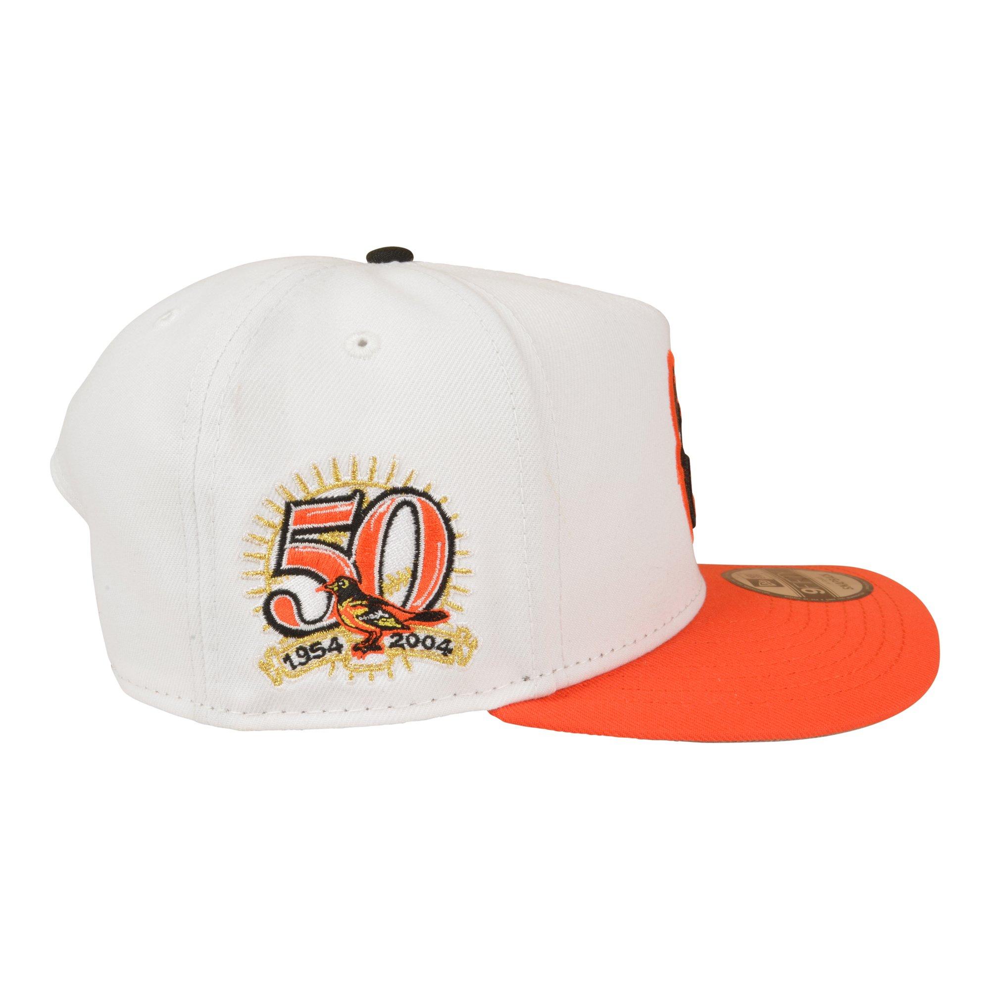 New Era Baltimore Orioles 9FIFTY A-Frame Snapback Hat - White/Orange - WHITE/ORANGE Thumbnail View 4