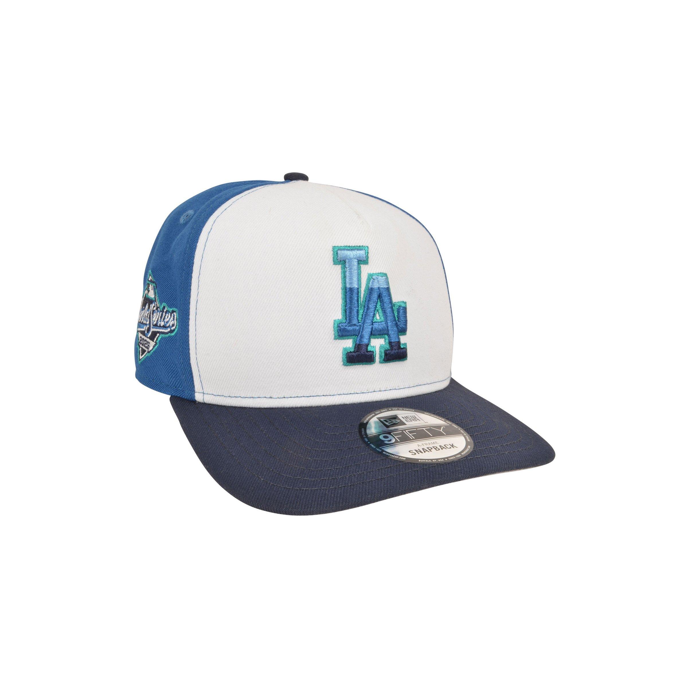 New Era Los Angeles Dodgers 9FIFTY A-Frame American League 2025 Snapback Hat - White/Blue - WHITE/BLUE Thumbnail View 2