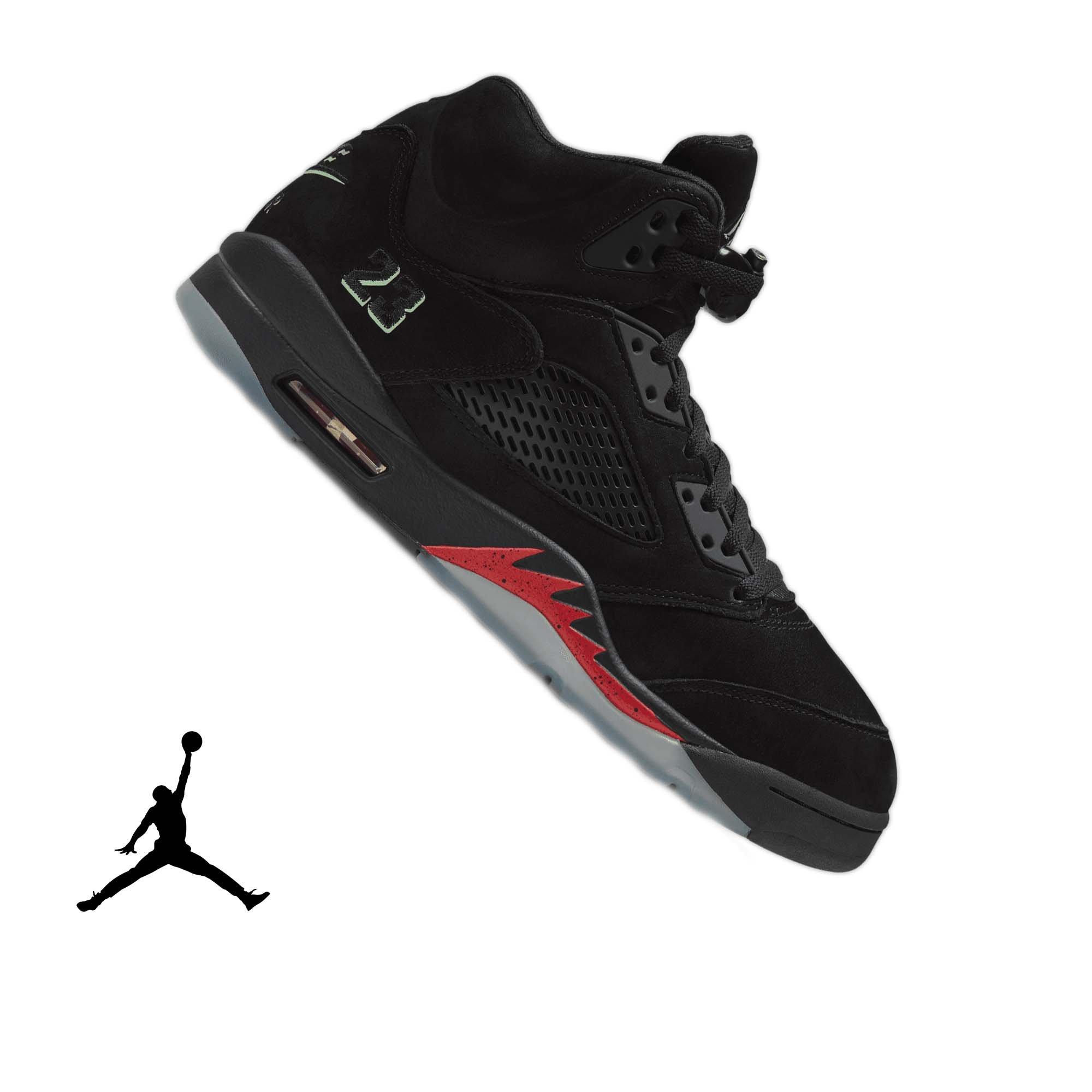 Jordan 5 Retro "Halloween" Men's Shoe - BLACK/PICANTE RED/GLOW N THE DARK