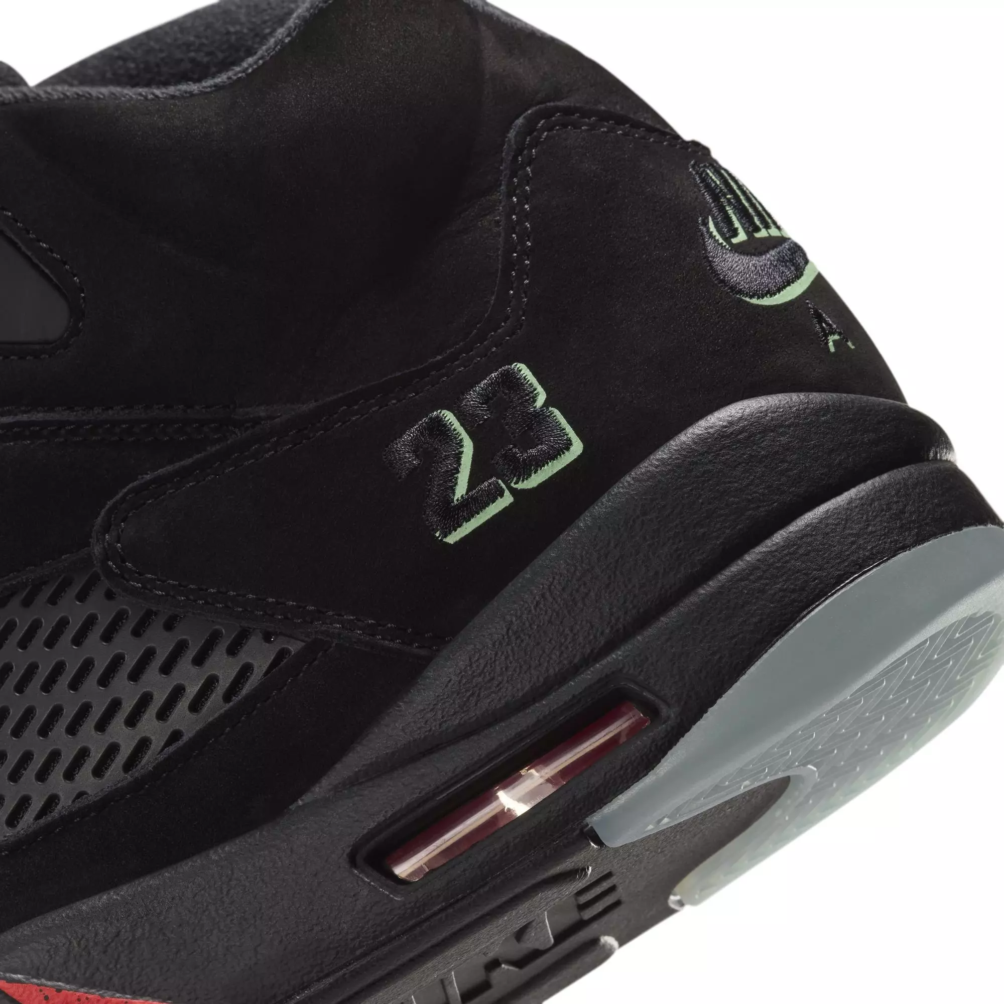 Jordan 5 Retro "Halloween" Men's Shoe - BLACK/PICANTE RED/GLOW N THE DARK