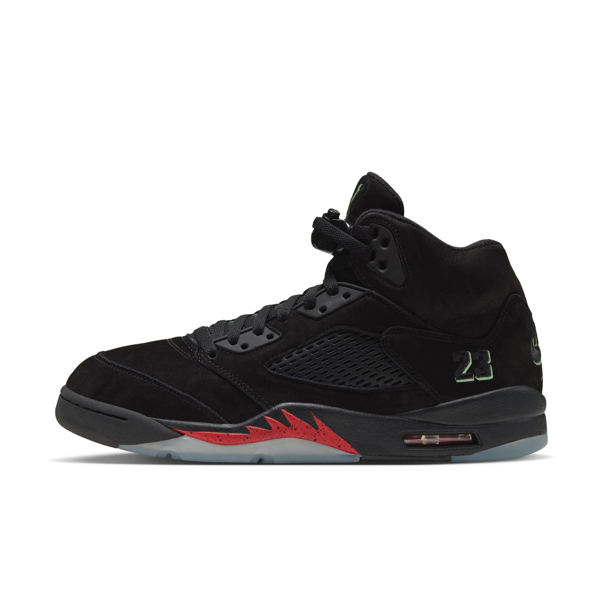 Jordan 5 Retro "Halloween" Men's Shoe - BLACK/PICANTE RED/GLOW N THE DARK