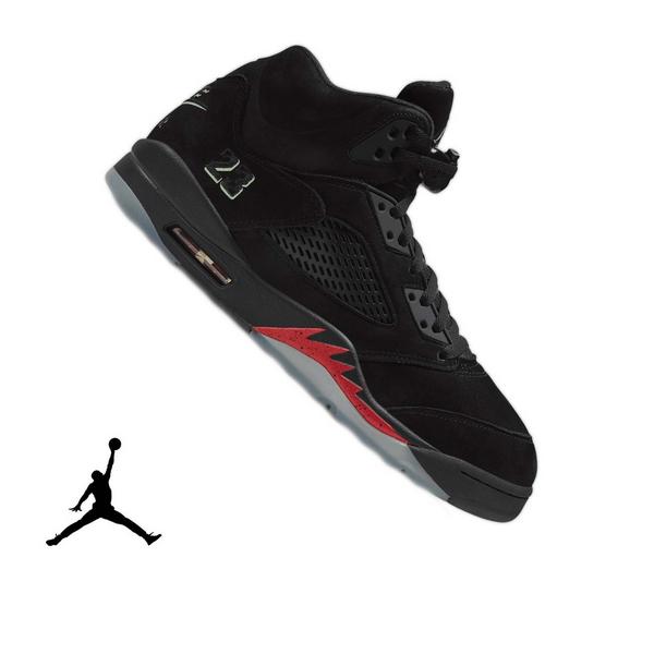 Jordan 5 Retro "Halloween" Men's Shoe - BLACK/PICANTE RED/GLOW N THE DARK