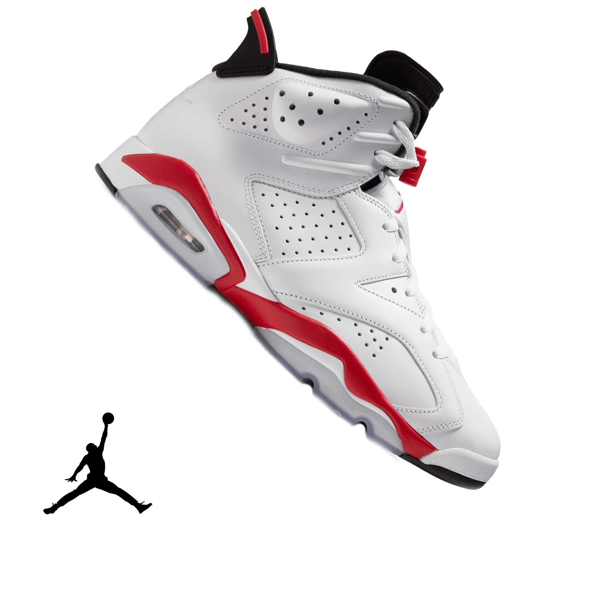 Jordan 6 Retro "White Infrared" Men's Shoe - WHITE/LT CRIMSON/BLACK