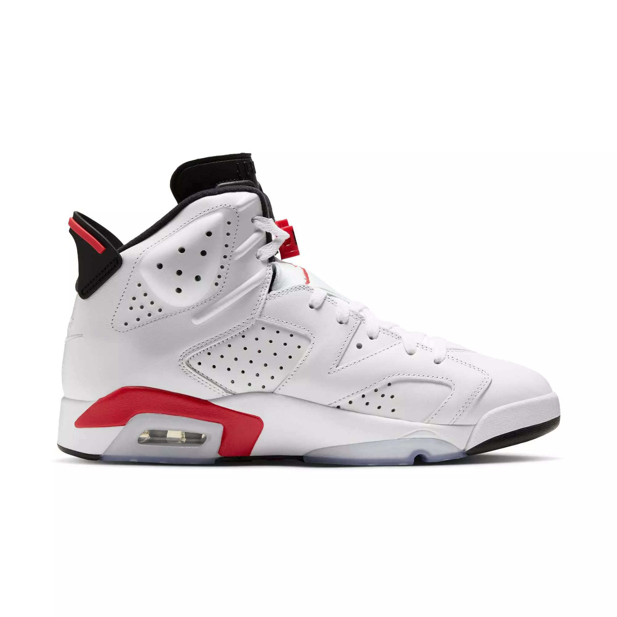 Jordan 6 Retro "White Infrared" Men's Shoe - WHITE/LT CRIMSON/BLACK