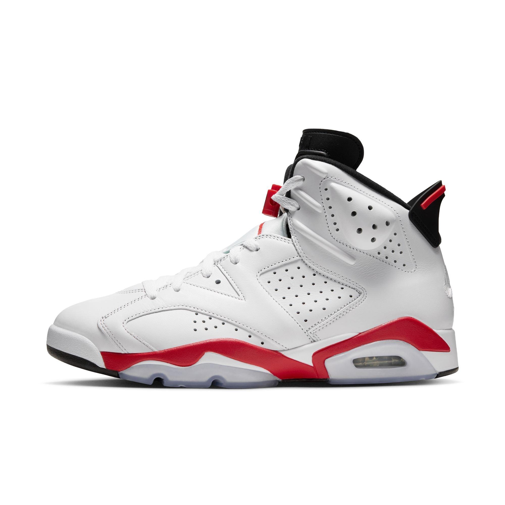 Jordan 6 Retro "White Infrared" Men's Shoe - WHITE/LT CRIMSON/BLACK