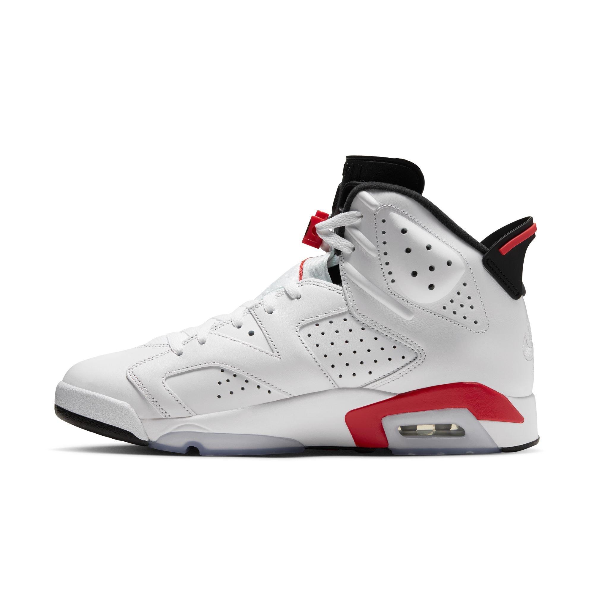 Jordan 6 Retro "White Infrared" Men's Shoe - WHITE/LT CRIMSON/BLACK