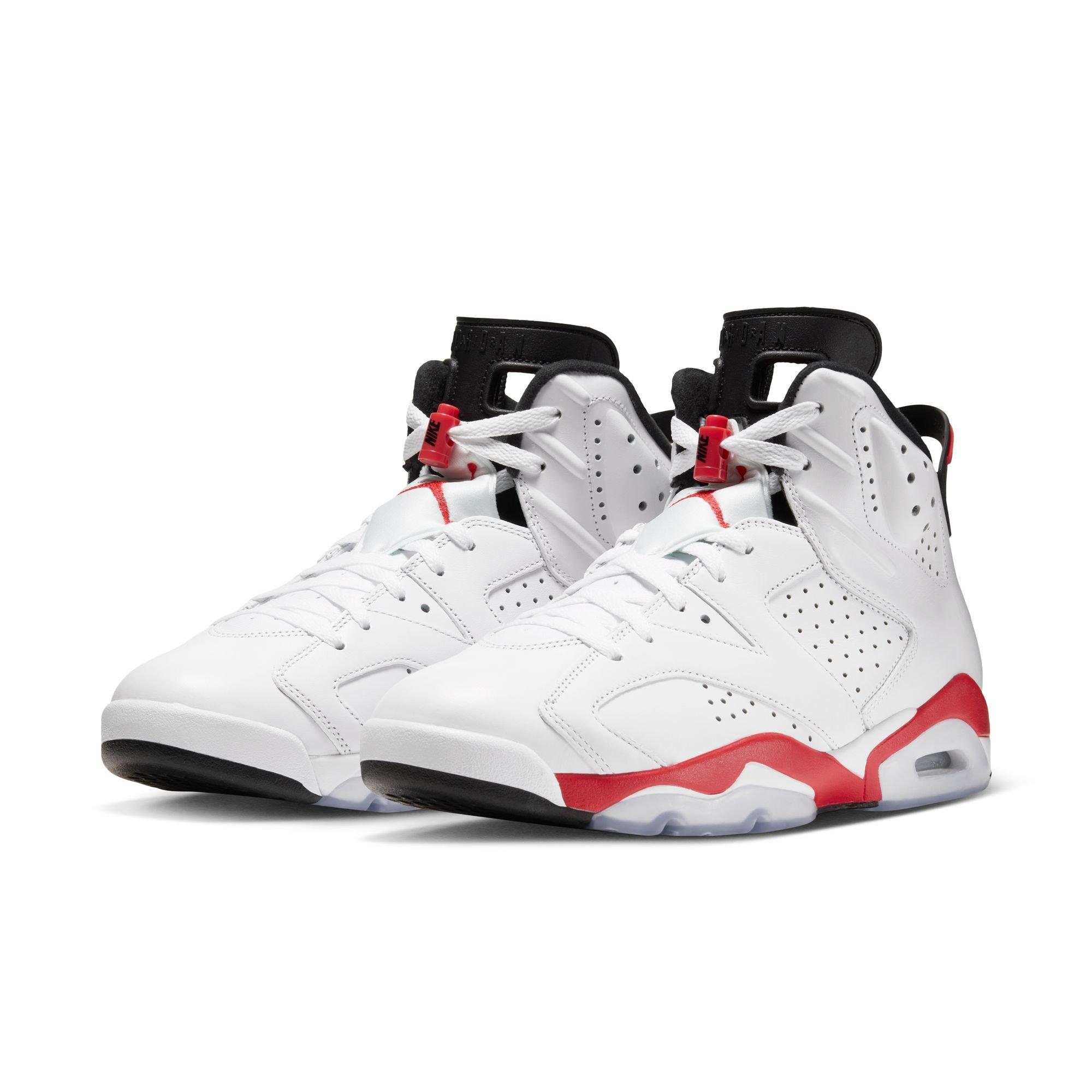 Jordan 6 Retro "White Infrared" Men's Shoe - WHITE/LT CRIMSON/BLACK