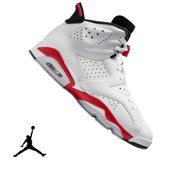 Jordan 6 Retro "White Infrared" Men's Shoe - WHITE/LT CRIMSON/BLACK