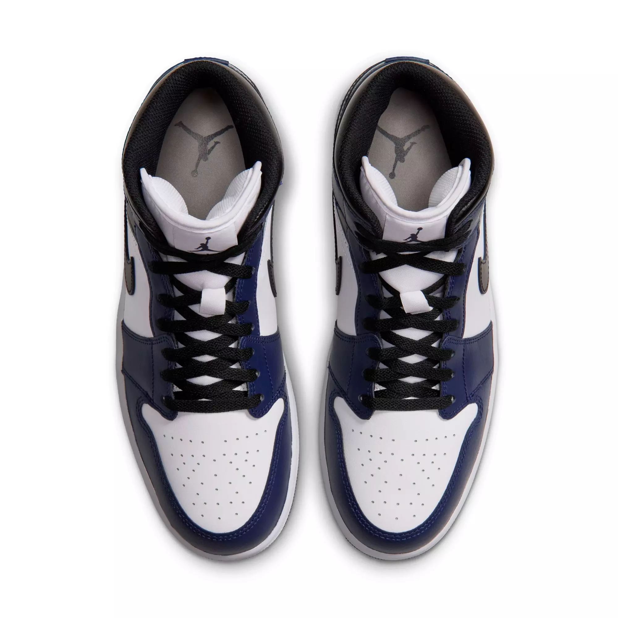 Jordan 1 Mid "White/Tech Grey/College Navy" Men's Shoe - WHITE/GREY/NAVY
