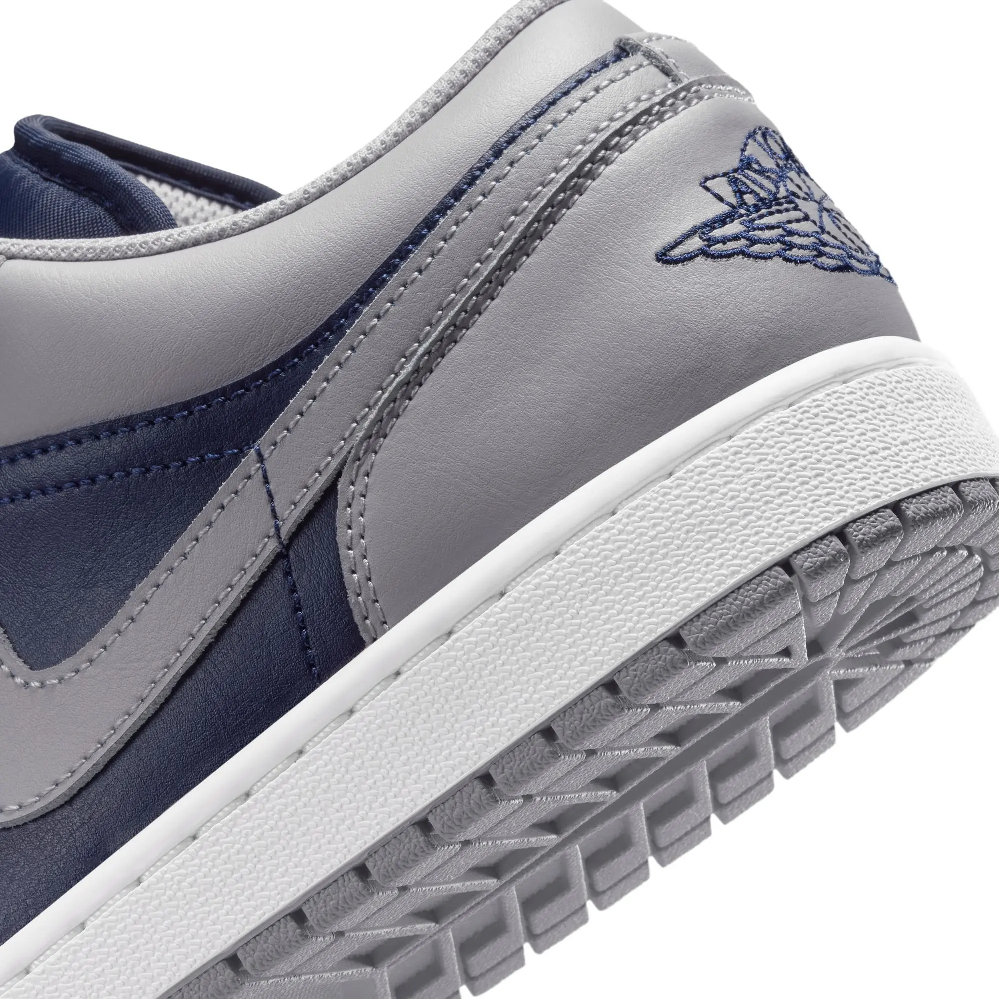 Jordan 1 Low "Tech Grey/College Navy/White" Men's Shoe - GREY/NAVY